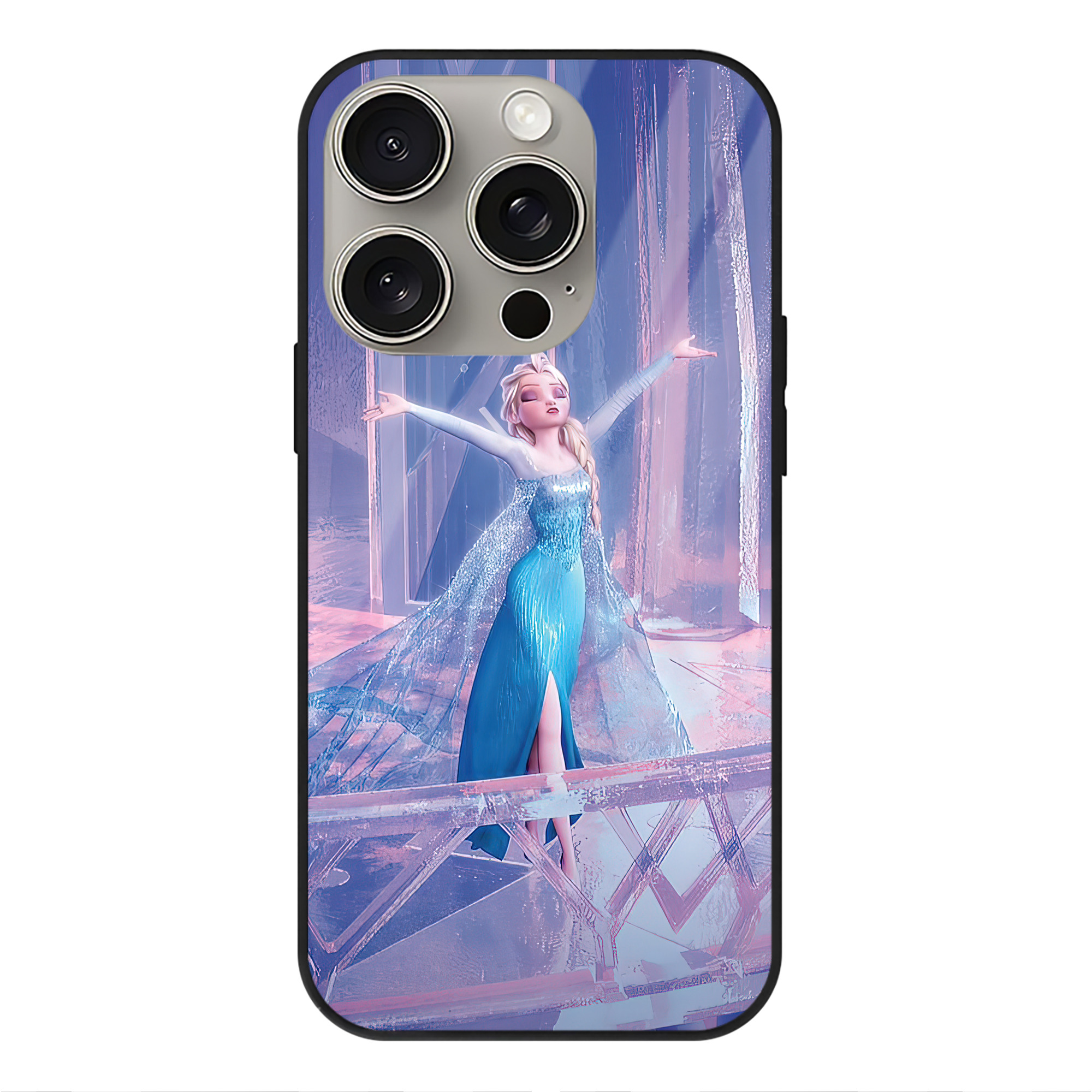 （画像用） アナと雪の女王 アンナ エルサ Frozen Anna Elsa 【iPhone15Pro対応】スマホケース 耐衝撃＆黄変防止 背面ガラス