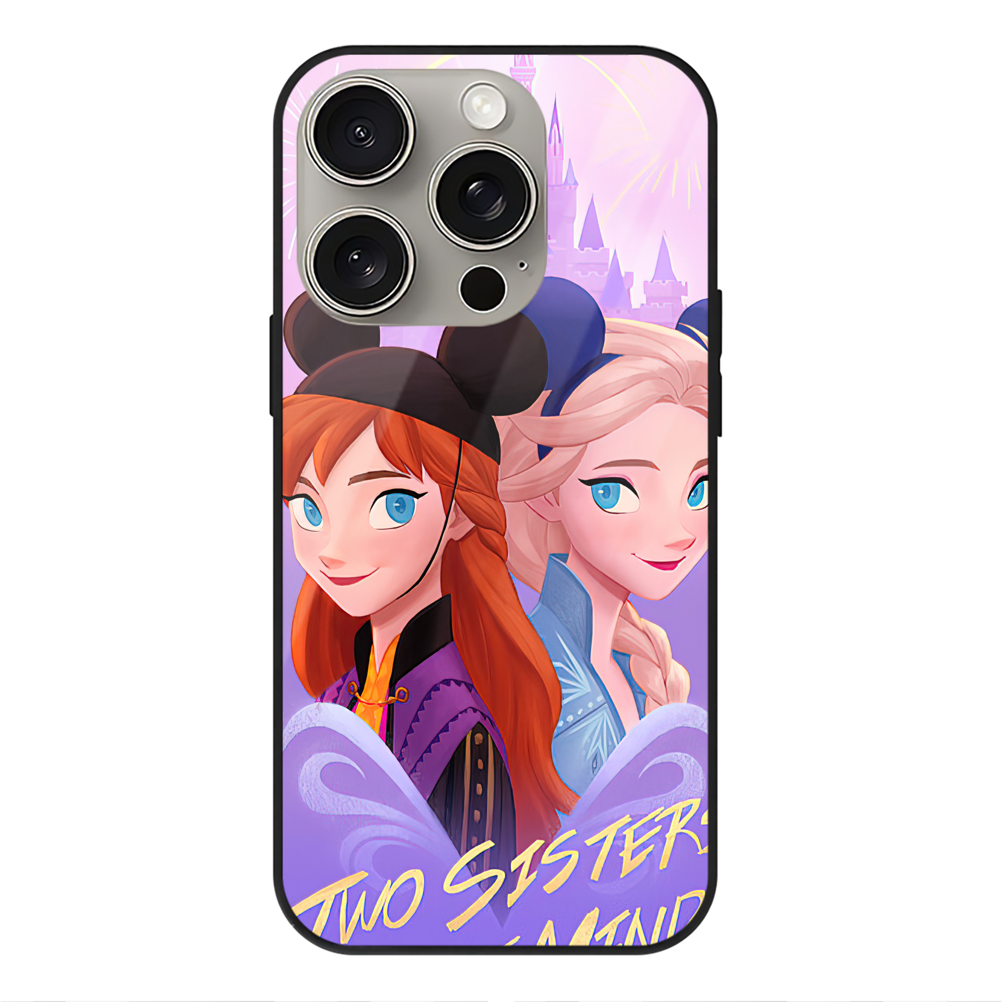 （画像用） アナと雪の女王 アンナ エルサ Frozen Anna Elsa 【iPhone15Pro対応】スマホケース 耐衝撃＆黄変防止 背面ガラス