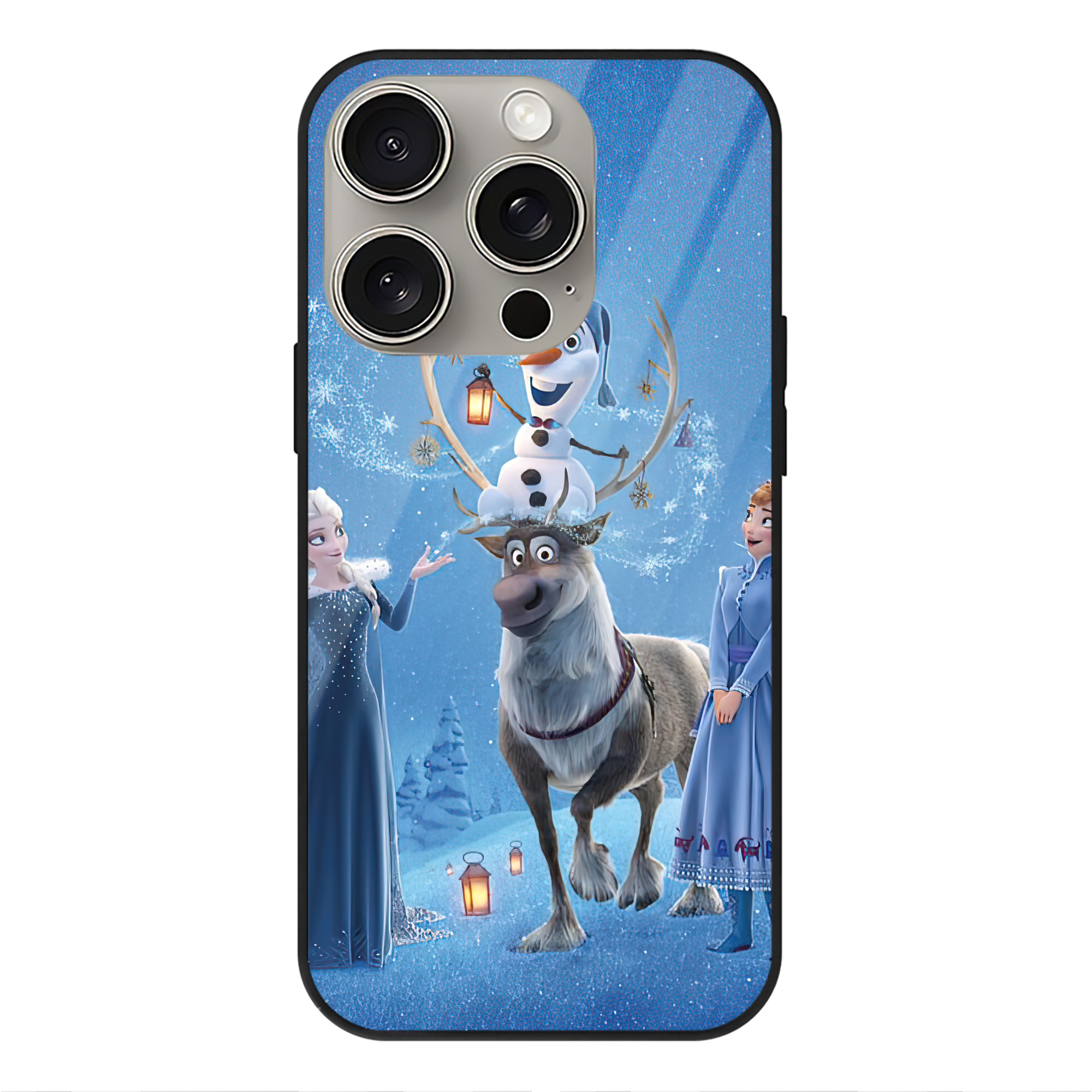 （画像用） アナと雪の女王 アンナ エルサ Frozen Anna Elsa 【iPhone15Pro対応】スマホケース 耐衝撃＆黄変防止 背面ガラス