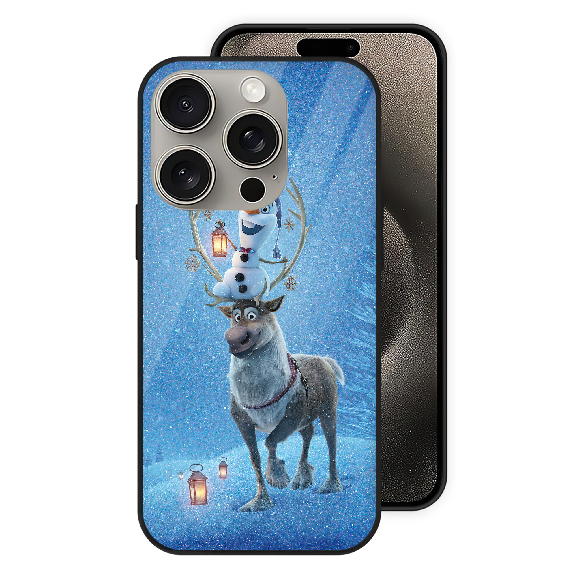 （画像用） アナと雪の女王 アンナ エルサ Frozen Anna Elsa 【iPhone15Pro対応】スマホケース 耐衝撃＆黄変防止 背面ガラス