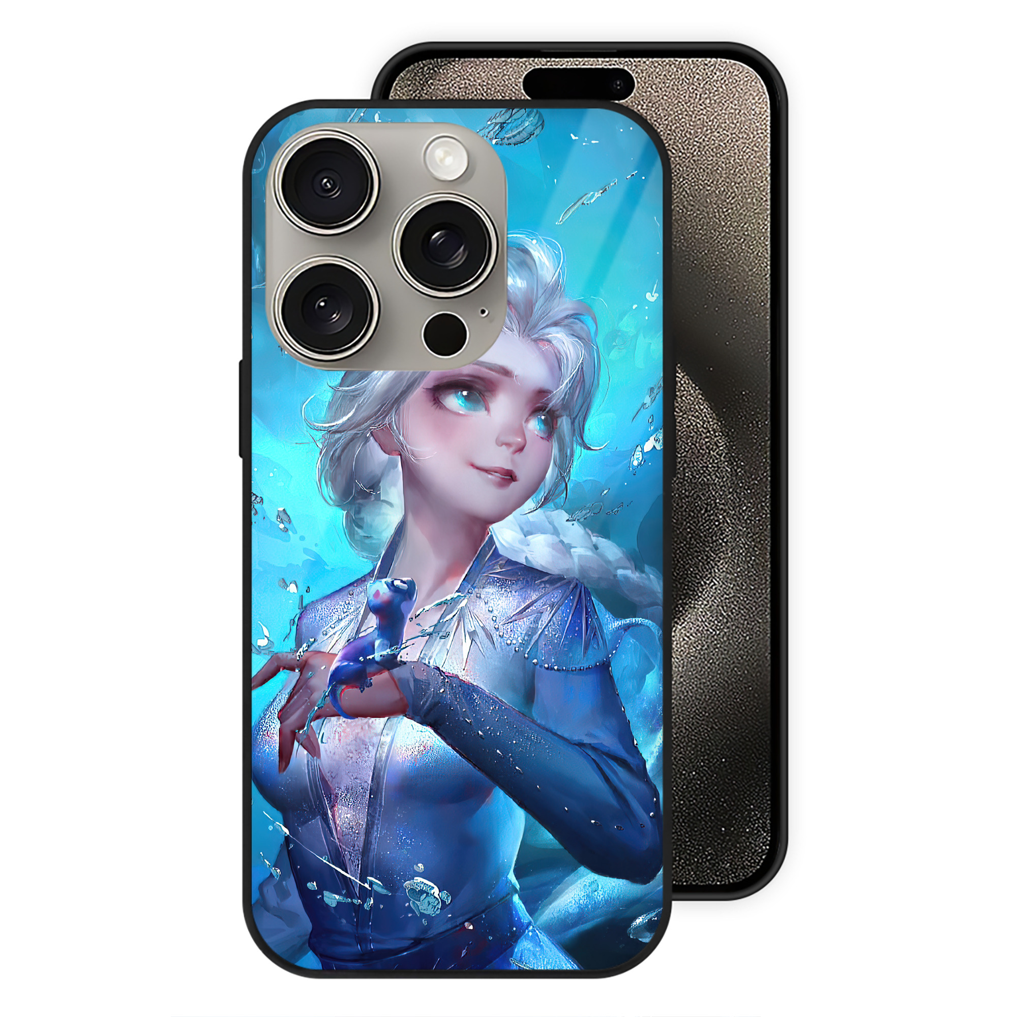 （画像用） アナと雪の女王 アンナ エルサ Frozen Anna Elsa 【iPhone15Pro対応】スマホケース 耐衝撃＆黄変防止 背面ガラス