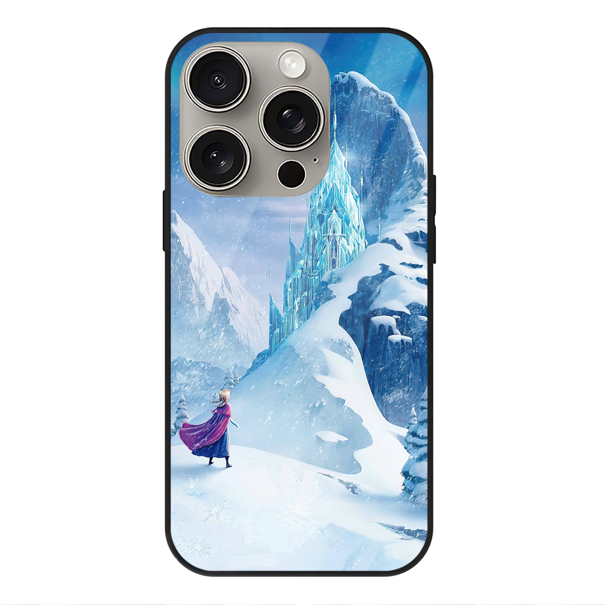 （画像用） アナと雪の女王 アンナ エルサ Frozen Anna Elsa 【iPhone15Pro対応】スマホケース 耐衝撃＆黄変防止 背面ガラス