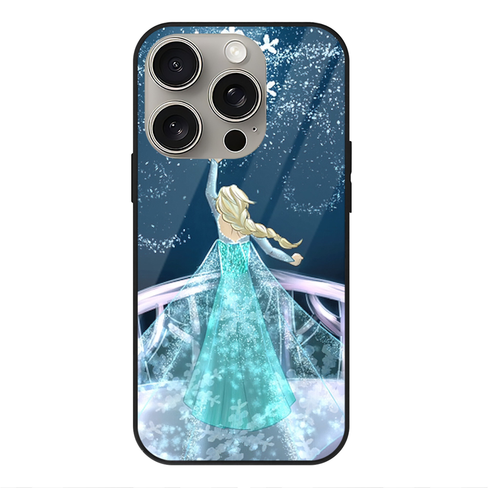 （画像用） アナと雪の女王 アンナ エルサ Frozen Anna Elsa 【iPhone15Pro対応】スマホケース 耐衝撃＆黄変防止 背面ガラス