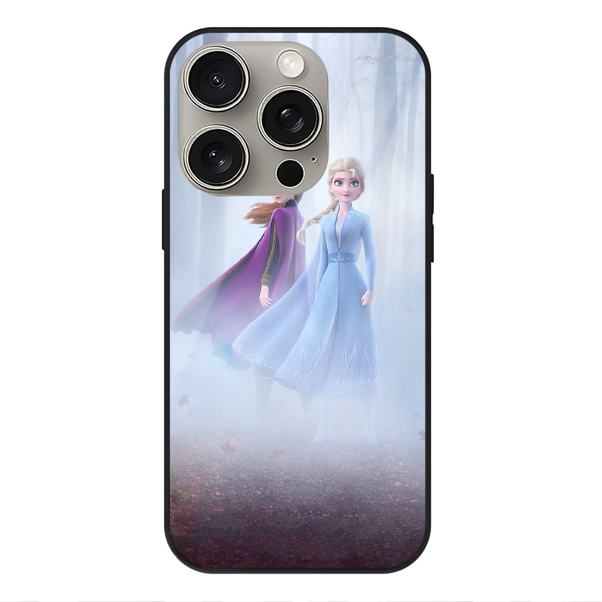 （画像用） アナと雪の女王 アンナ エルサ Frozen Anna Elsa 【iPhone15Pro対応】スマホケース 耐衝撃＆黄変防止 背面ガラス