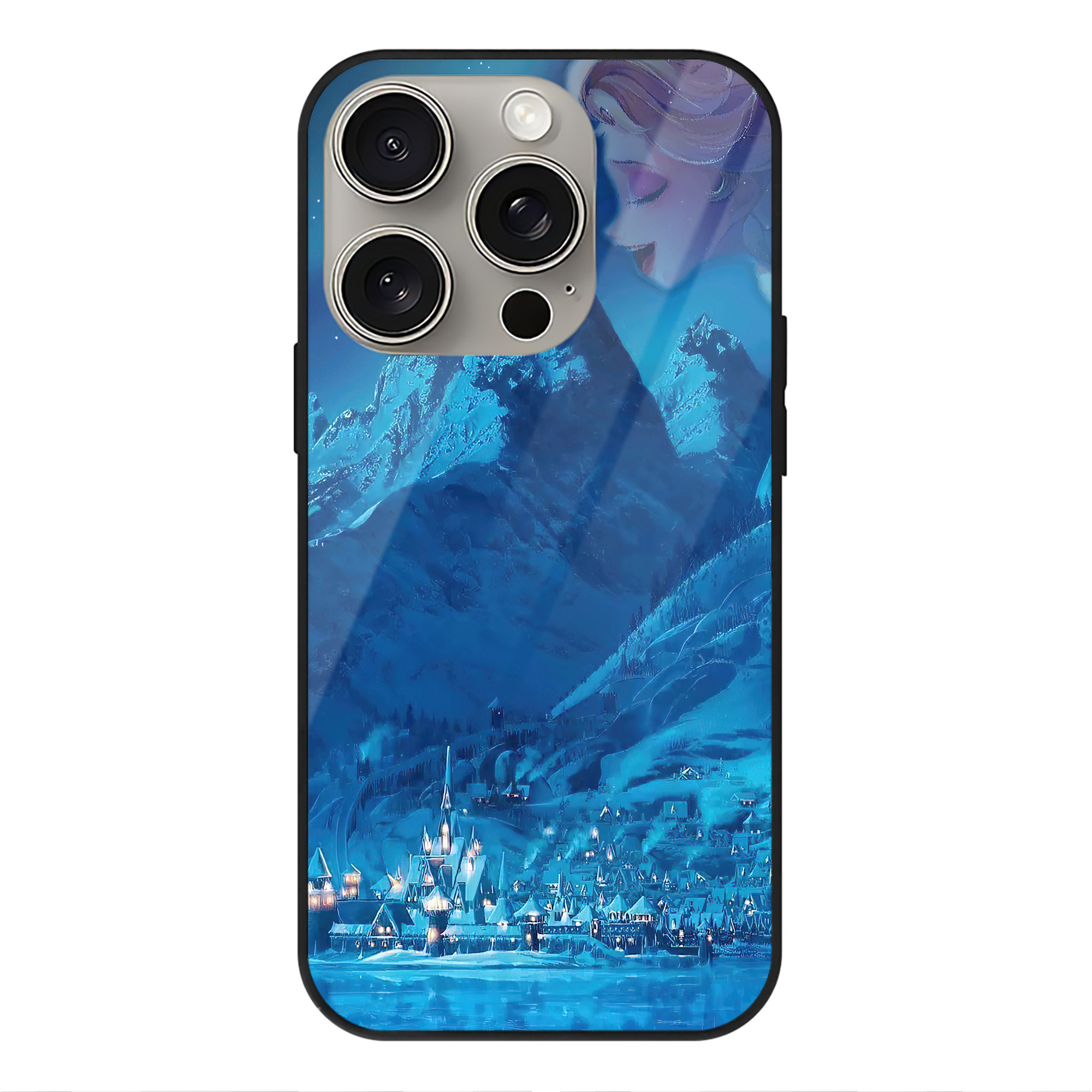 （画像用） アナと雪の女王 アンナ エルサ Frozen Anna Elsa 【iPhone15Pro対応】スマホケース 耐衝撃＆黄変防止 背面ガラス