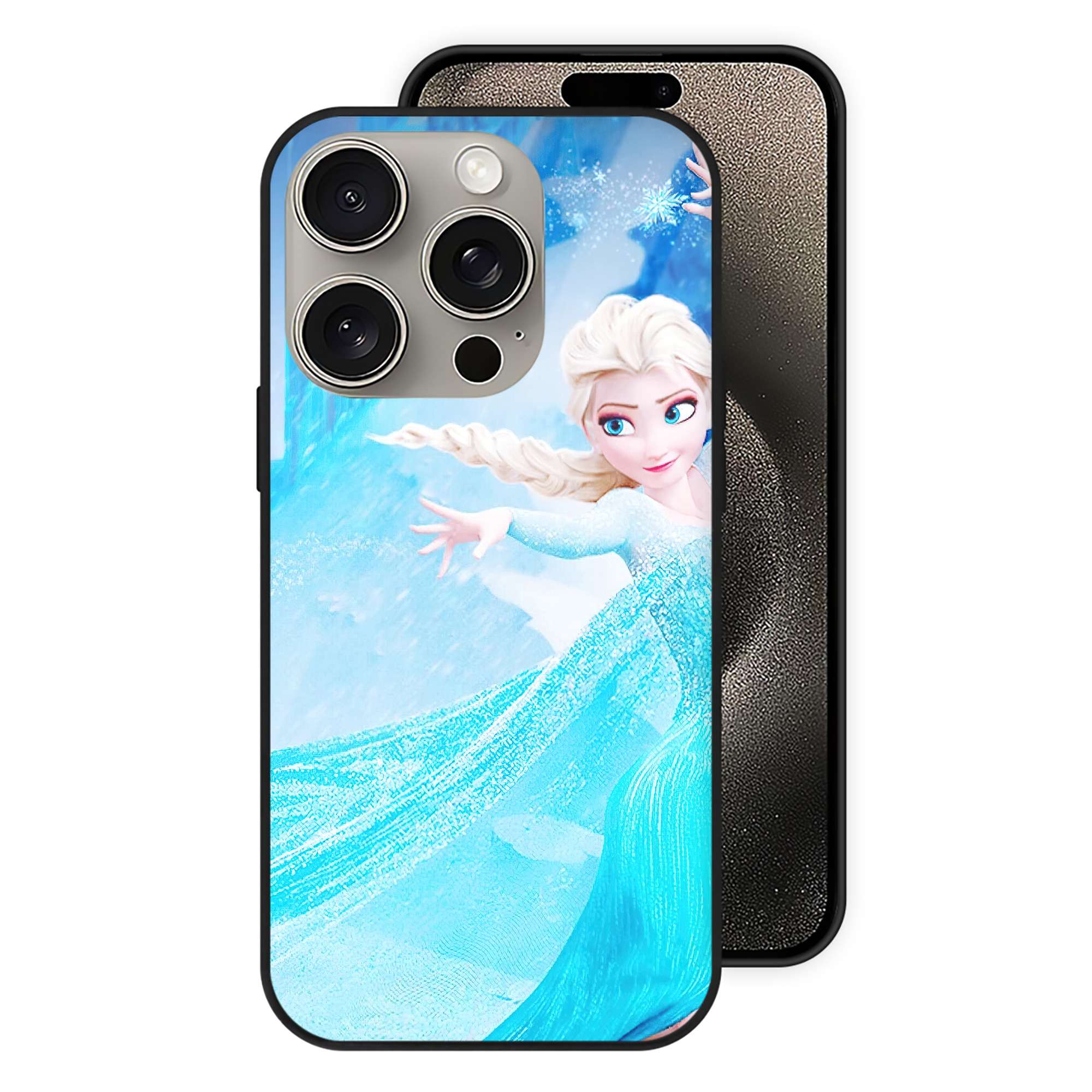 （画像用） アナと雪の女王 アンナ エルサ Frozen Anna Elsa 【iPhone15Pro対応】スマホケース 耐衝撃＆黄変防止 背面ガラス