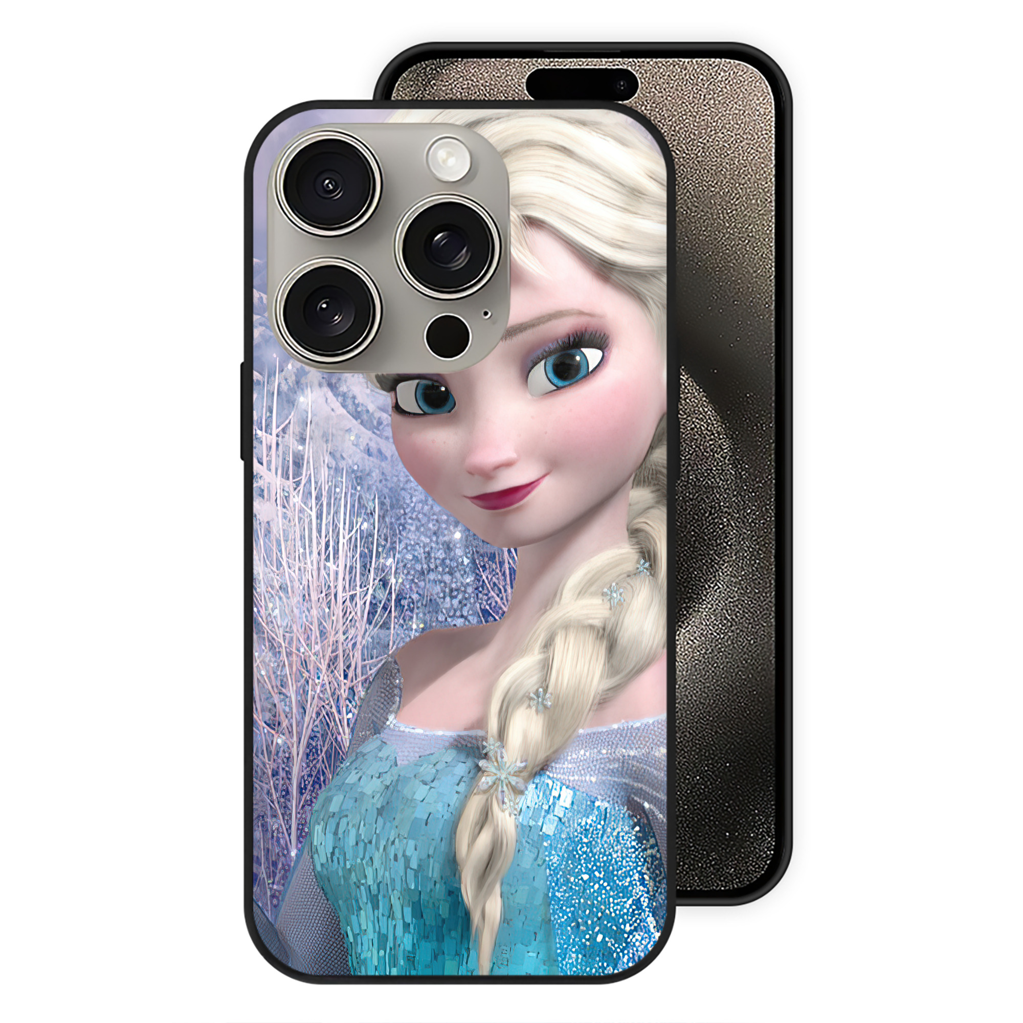 （画像用） アナと雪の女王 アンナ エルサ Frozen Anna Elsa 【iPhone15Pro対応】スマホケース 耐衝撃＆黄変防止 背面ガラス