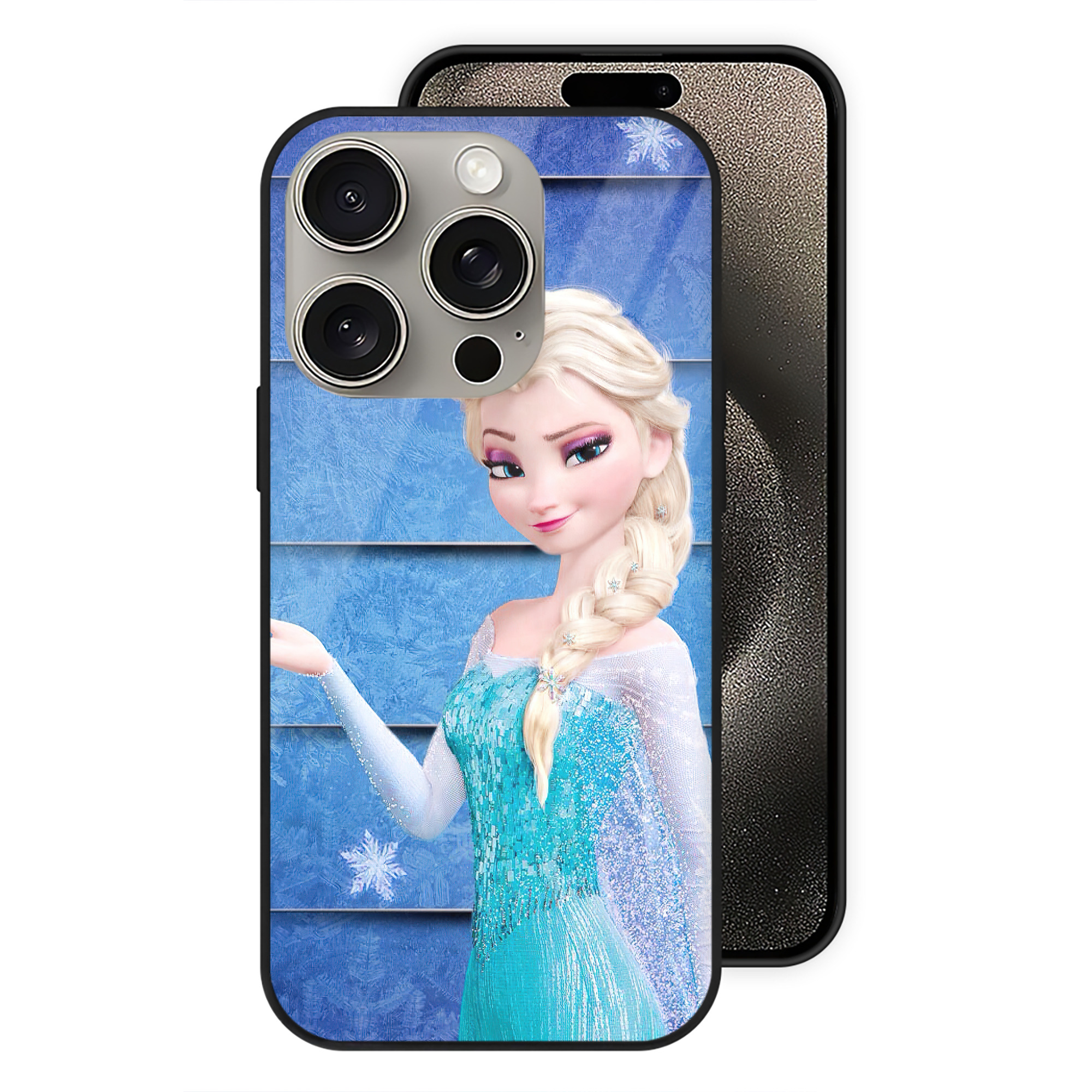 （画像用） アナと雪の女王 アンナ エルサ Frozen Anna Elsa 【iPhone15Pro対応】スマホケース 耐衝撃＆黄変防止 背面ガラス
