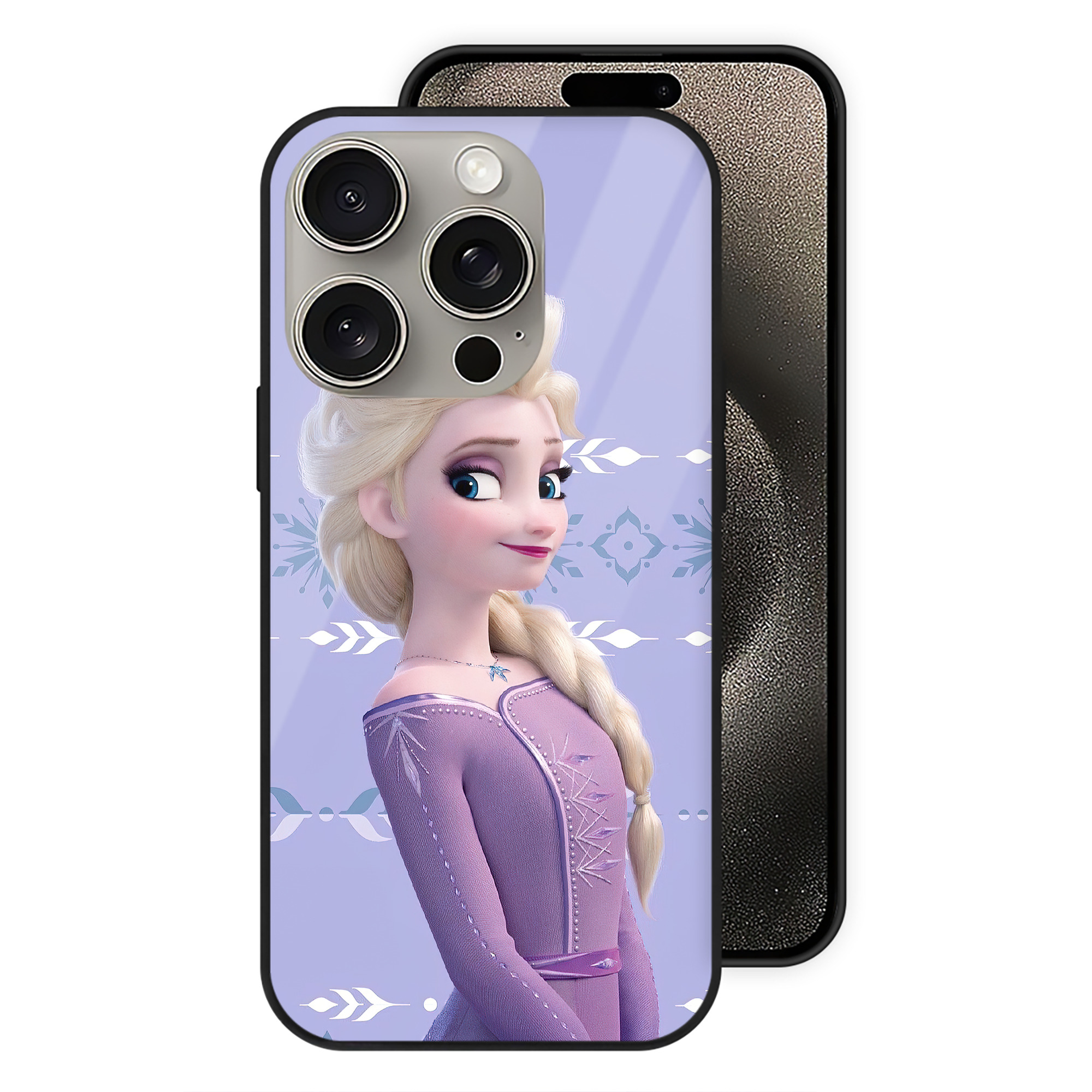 （画像用） アナと雪の女王 アンナ エルサ Frozen Anna Elsa 【iPhone15Pro対応】スマホケース 耐衝撃＆黄変防止 背面ガラス