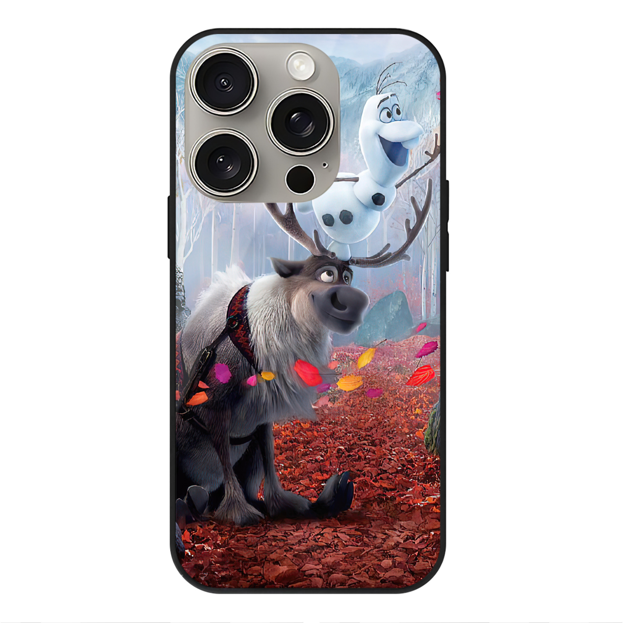 （画像用） アナと雪の女王 アンナ エルサ Frozen Anna Elsa 【iPhone15Pro対応】スマホケース 耐衝撃＆黄変防止 背面ガラス