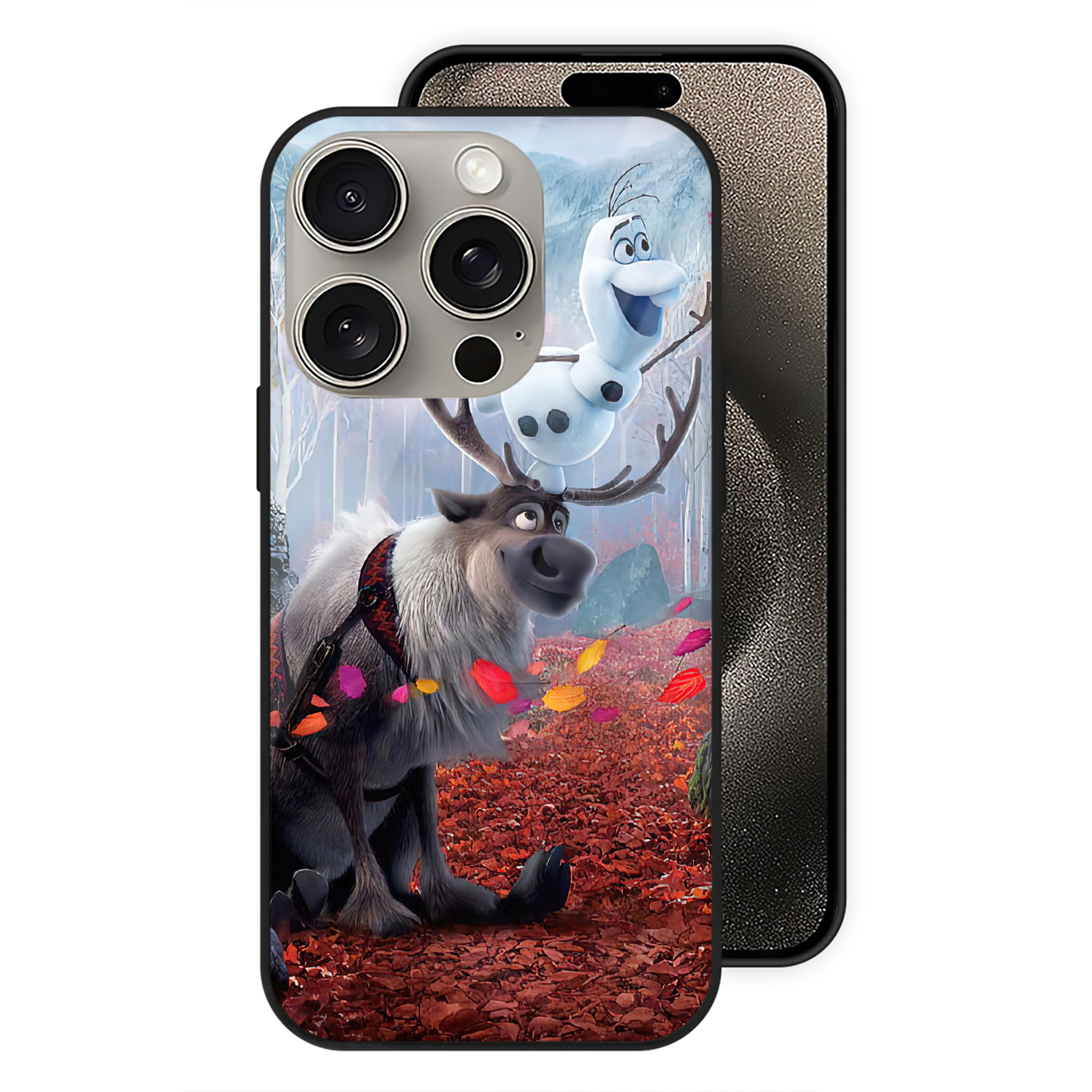 （画像用） アナと雪の女王 アンナ エルサ Frozen Anna Elsa 【iPhone15Pro対応】スマホケース 耐衝撃＆黄変防止 背面ガラス