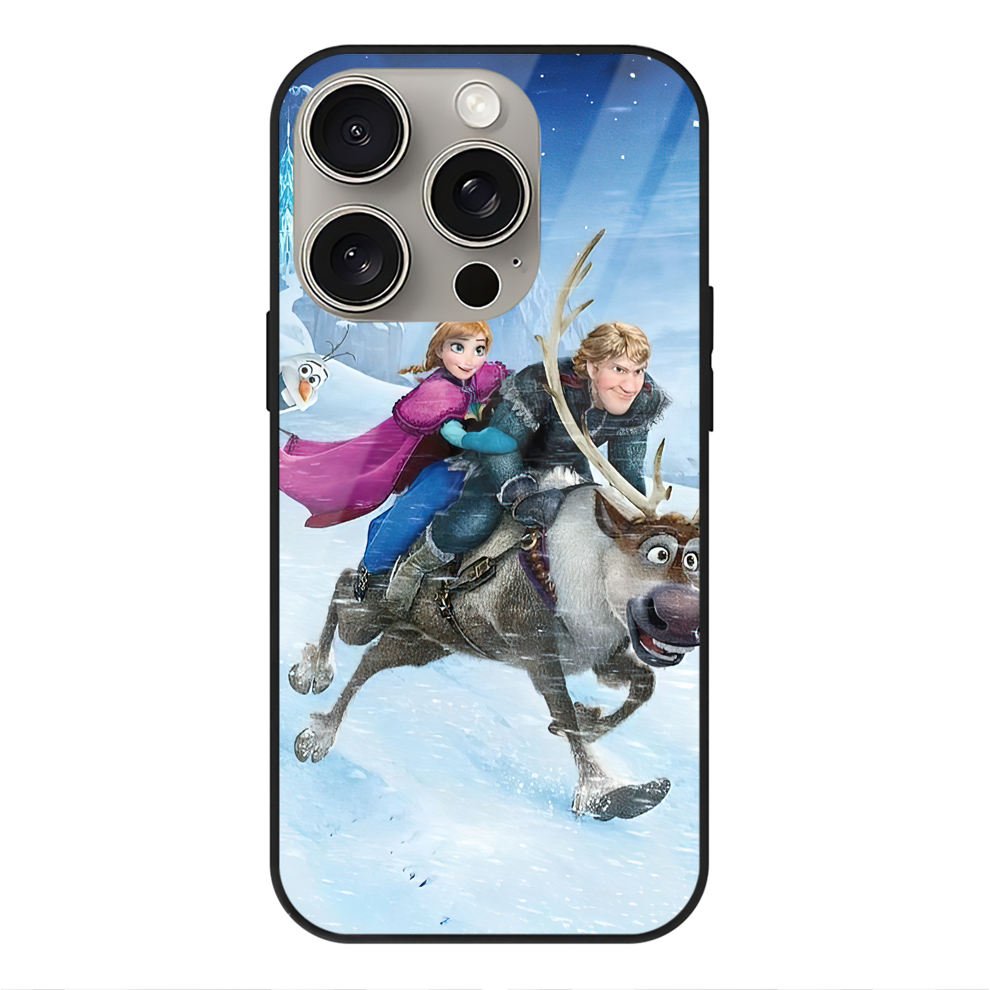 （画像用） アナと雪の女王 アンナ エルサ Frozen Anna Elsa 【iPhone15Pro対応】スマホケース 耐衝撃＆黄変防止 背面ガラス