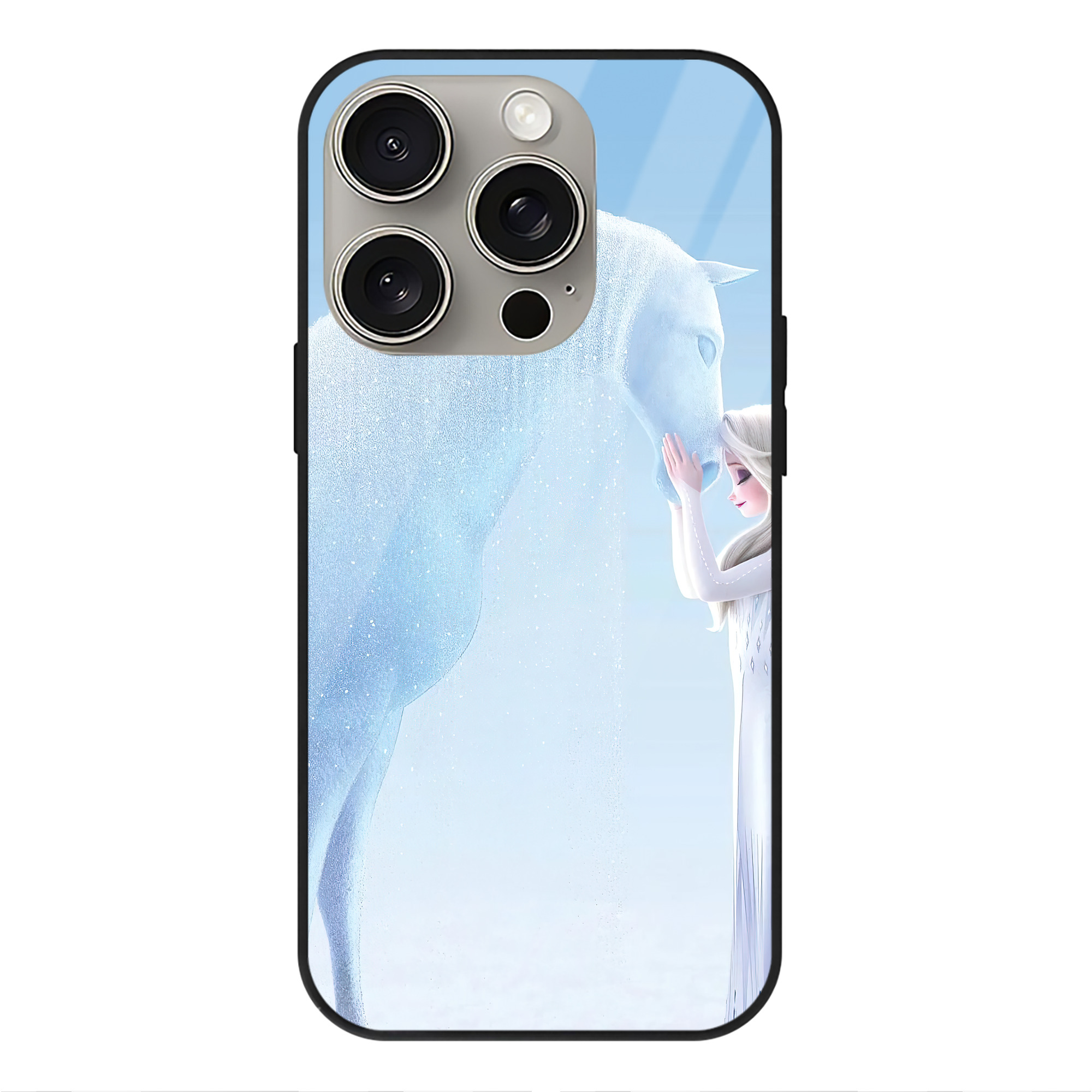（画像用） アナと雪の女王 アンナ エルサ Frozen Anna Elsa 【iPhone15Pro対応】スマホケース 耐衝撃＆黄変防止 背面ガラス