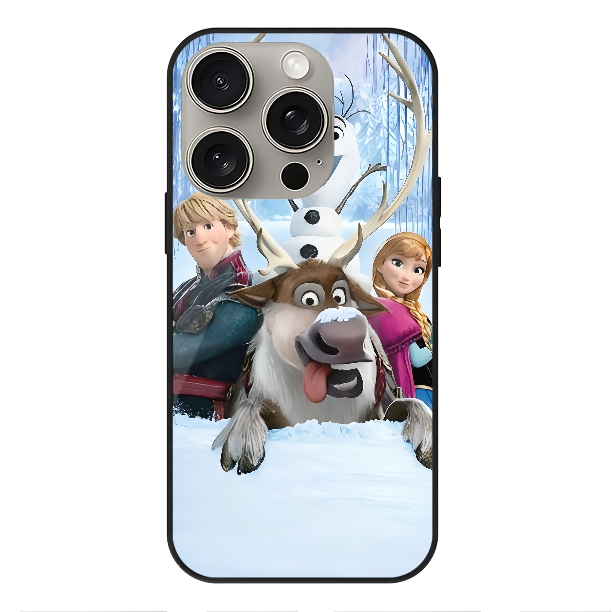 （画像用） アナと雪の女王 アンナ エルサ Frozen Anna Elsa 【iPhone15Pro対応】スマホケース 耐衝撃＆黄変防止 背面ガラス
