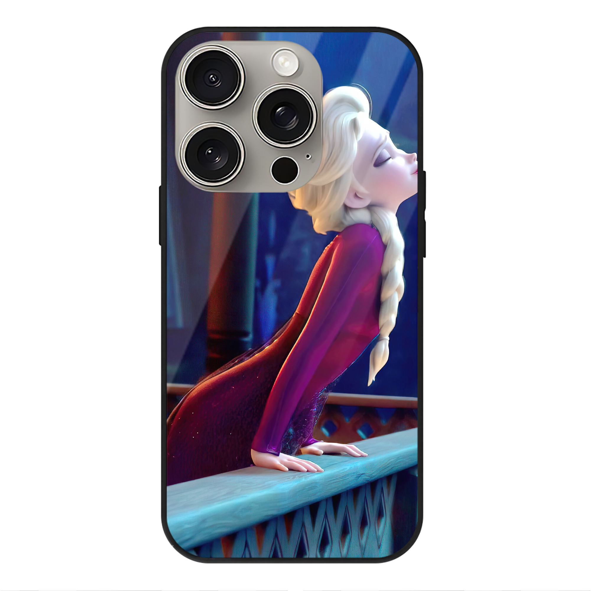 （画像用） アナと雪の女王 アンナ エルサ Frozen Anna Elsa 【iPhone15Pro対応】スマホケース 耐衝撃＆黄変防止 背面ガラス
