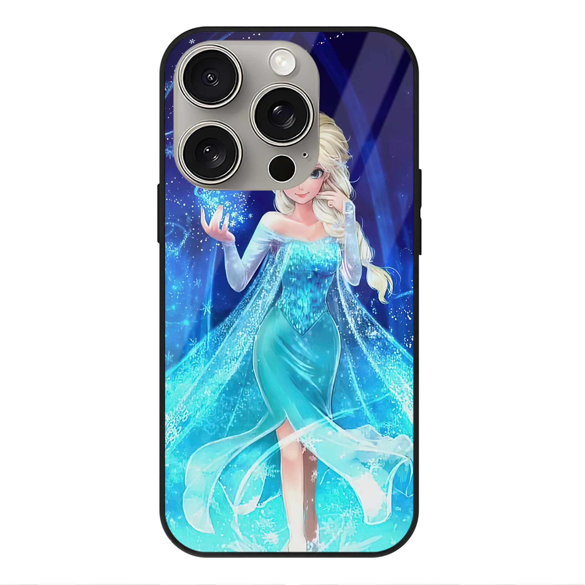 （画像用） アナと雪の女王 アンナ エルサ Frozen Anna Elsa 【iPhone15Pro対応】スマホケース 耐衝撃＆黄変防止 背面ガラス