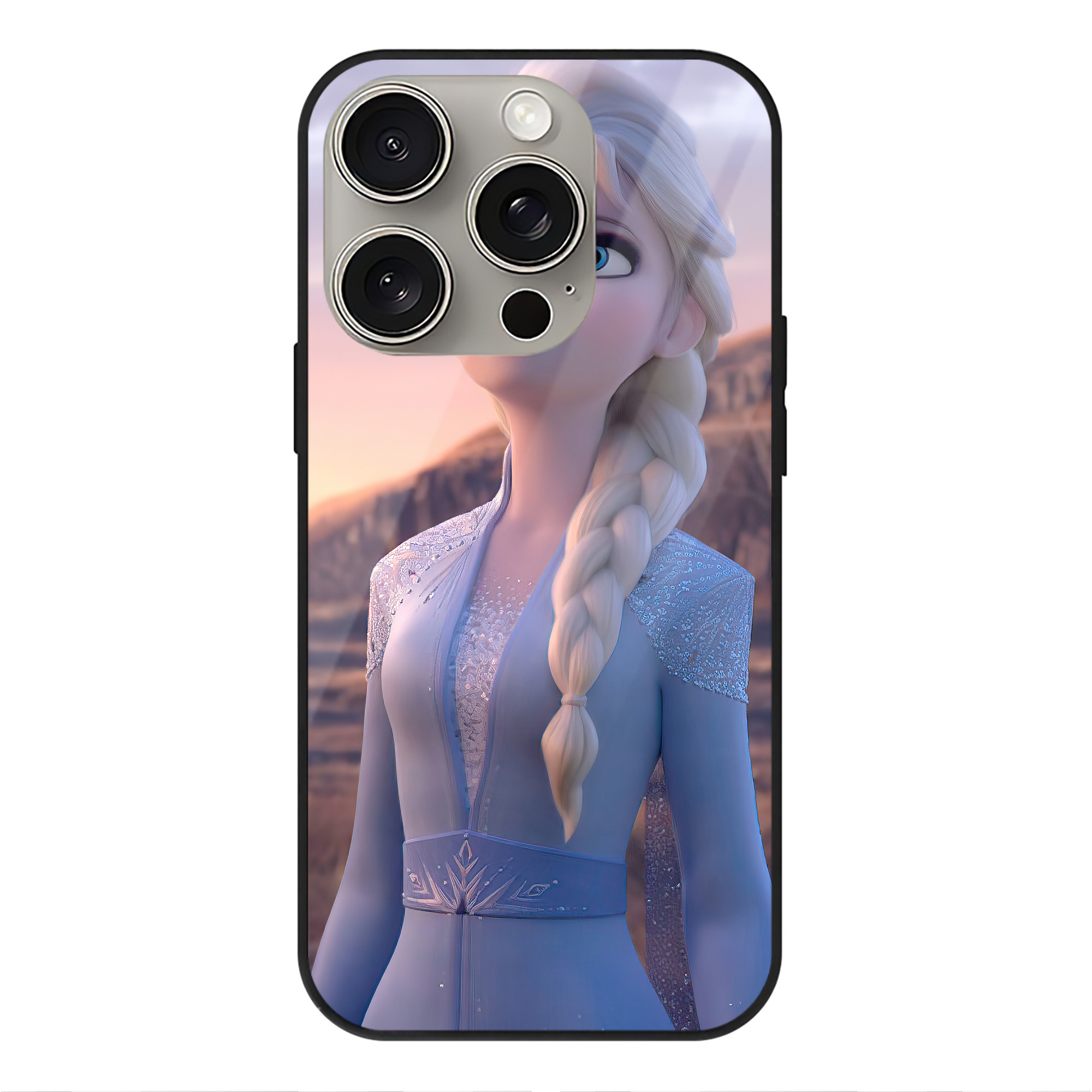 （画像用） アナと雪の女王 アンナ エルサ Frozen Anna Elsa 【iPhone15Pro対応】スマホケース 耐衝撃＆黄変防止 背面ガラス