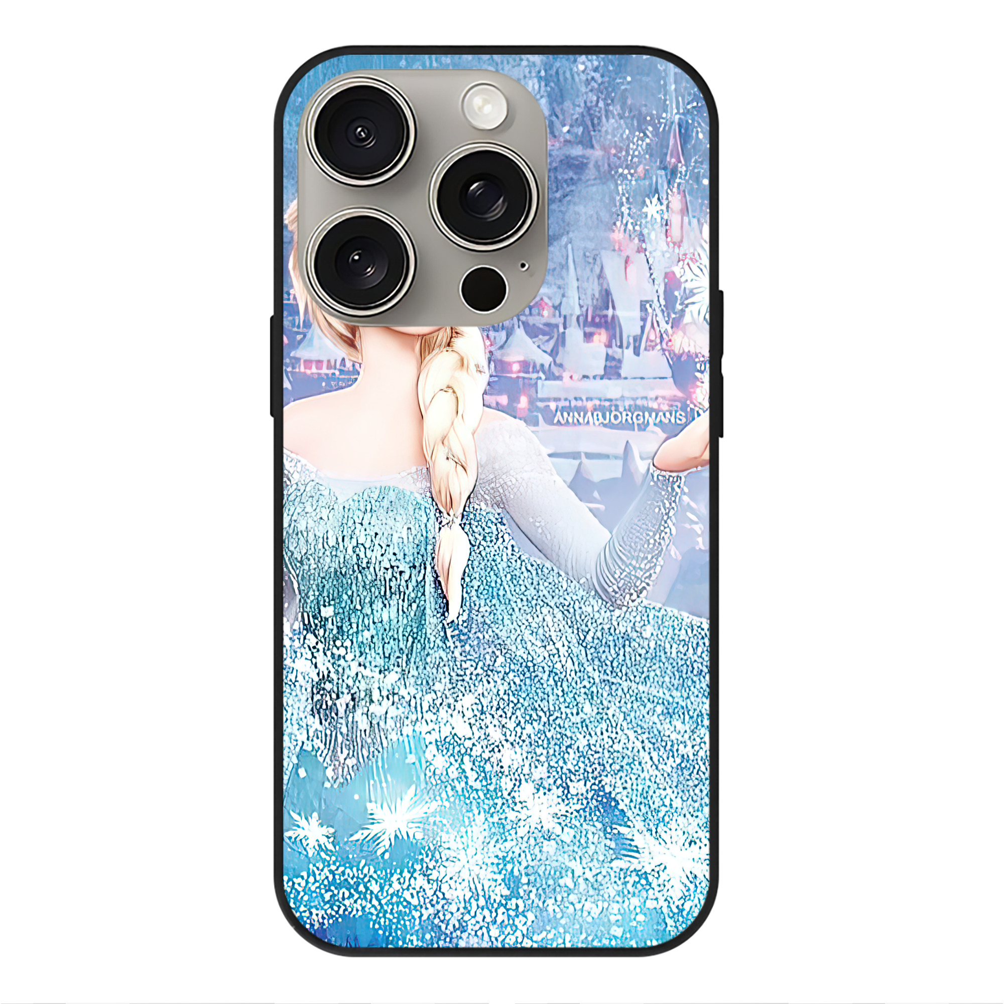 （画像用） アナと雪の女王 アンナ エルサ Frozen Anna Elsa 【iPhone15Pro対応】スマホケース 耐衝撃＆黄変防止 背面ガラス
