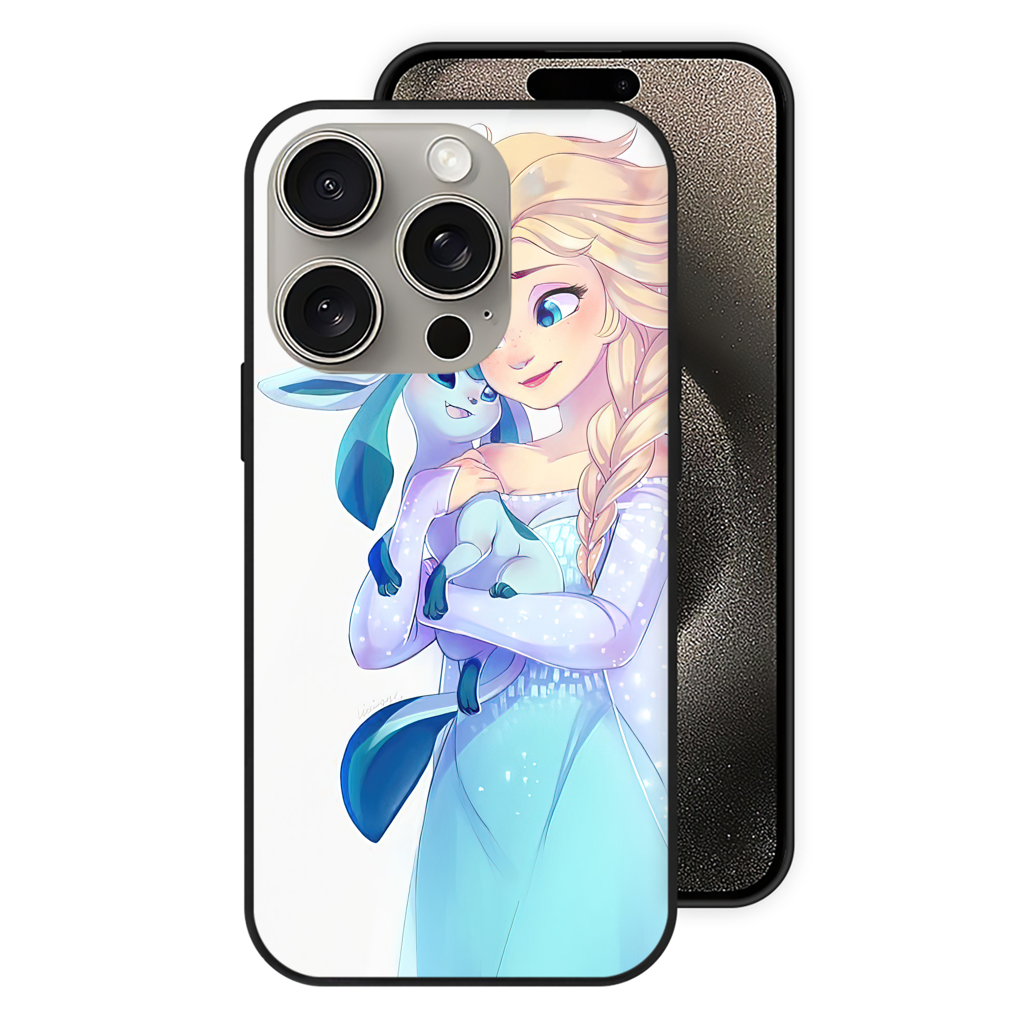 （画像用） アナと雪の女王 アンナ エルサ Frozen Anna Elsa 【iPhone15Pro対応】スマホケース 耐衝撃＆黄変防止 背面ガラス