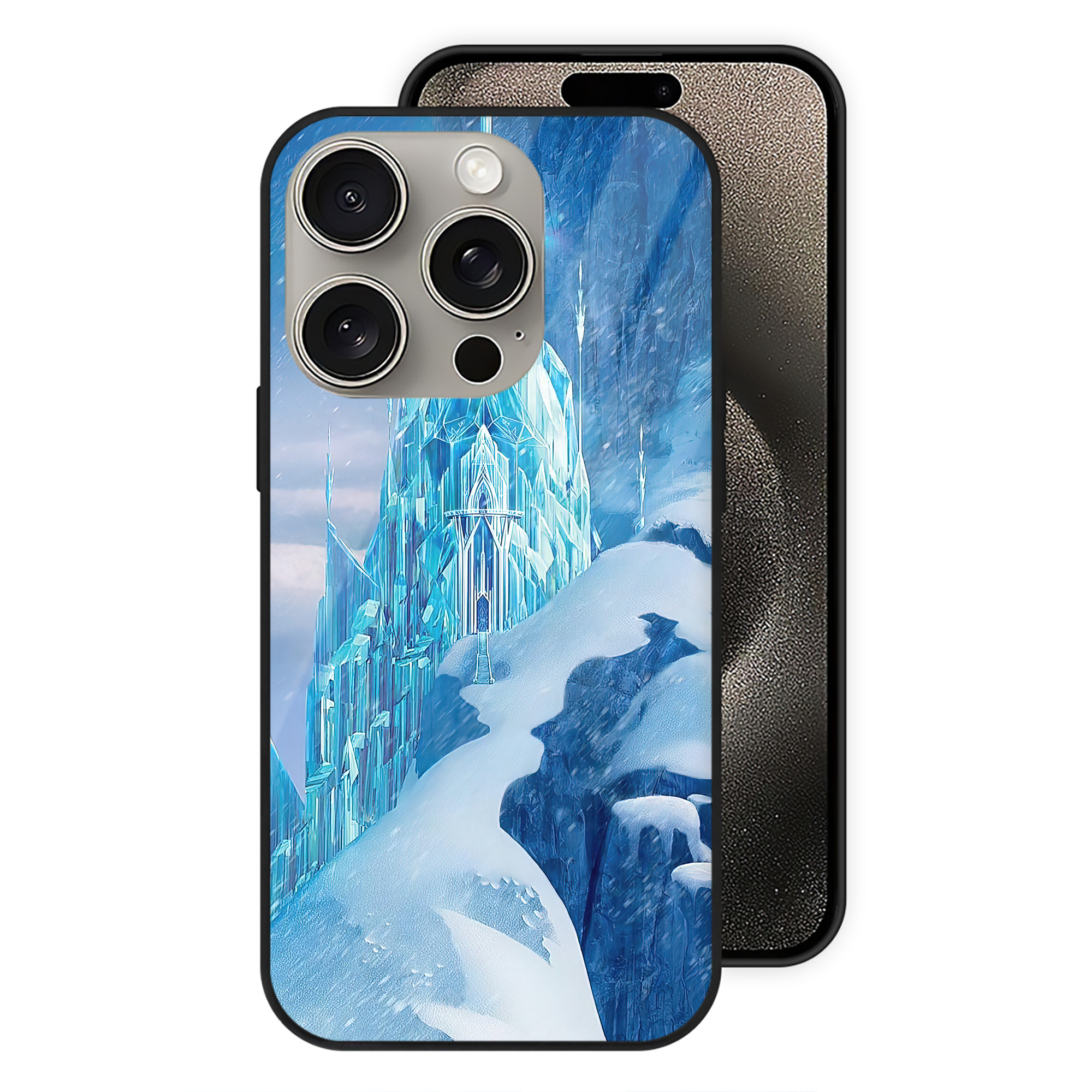 （画像用） アナと雪の女王 アンナ エルサ Frozen Anna Elsa 【iPhone15Pro対応】スマホケース 耐衝撃＆黄変防止 背面ガラス