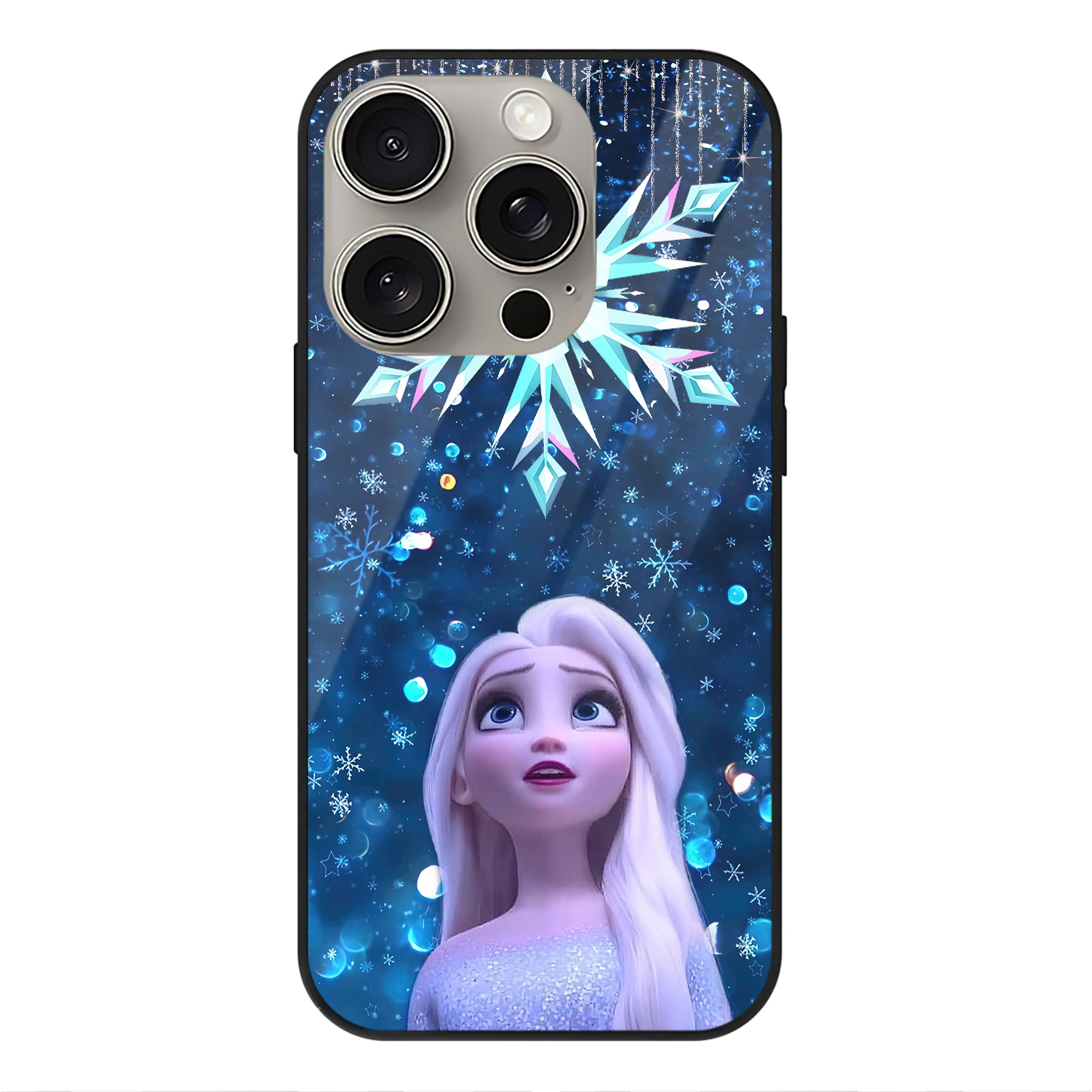 （画像用） アナと雪の女王 アンナ エルサ Frozen Anna Elsa 【iPhone15Pro対応】スマホケース 耐衝撃＆黄変防止 背面ガラス