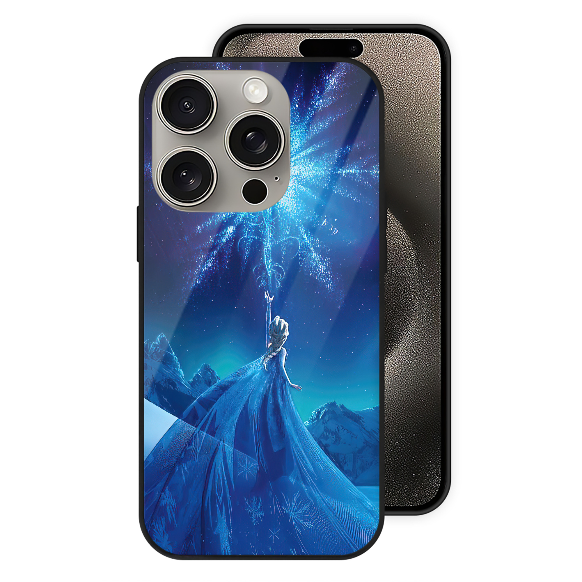 （画像用） アナと雪の女王 アンナ エルサ Frozen Anna Elsa 【iPhone15Pro対応】スマホケース 耐衝撃＆黄変防止 背面ガラス