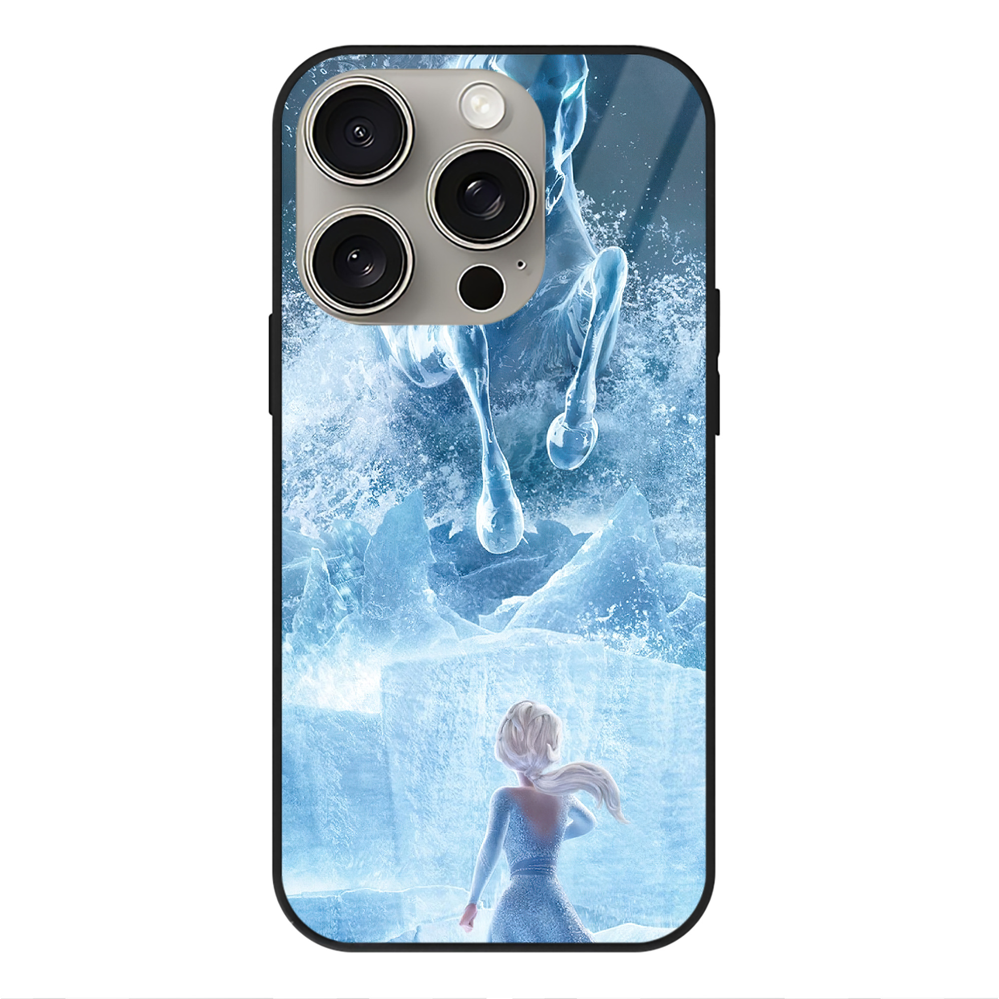 （画像用） アナと雪の女王 アンナ エルサ Frozen Anna Elsa 【iPhone15Pro対応】スマホケース 耐衝撃＆黄変防止 背面ガラス