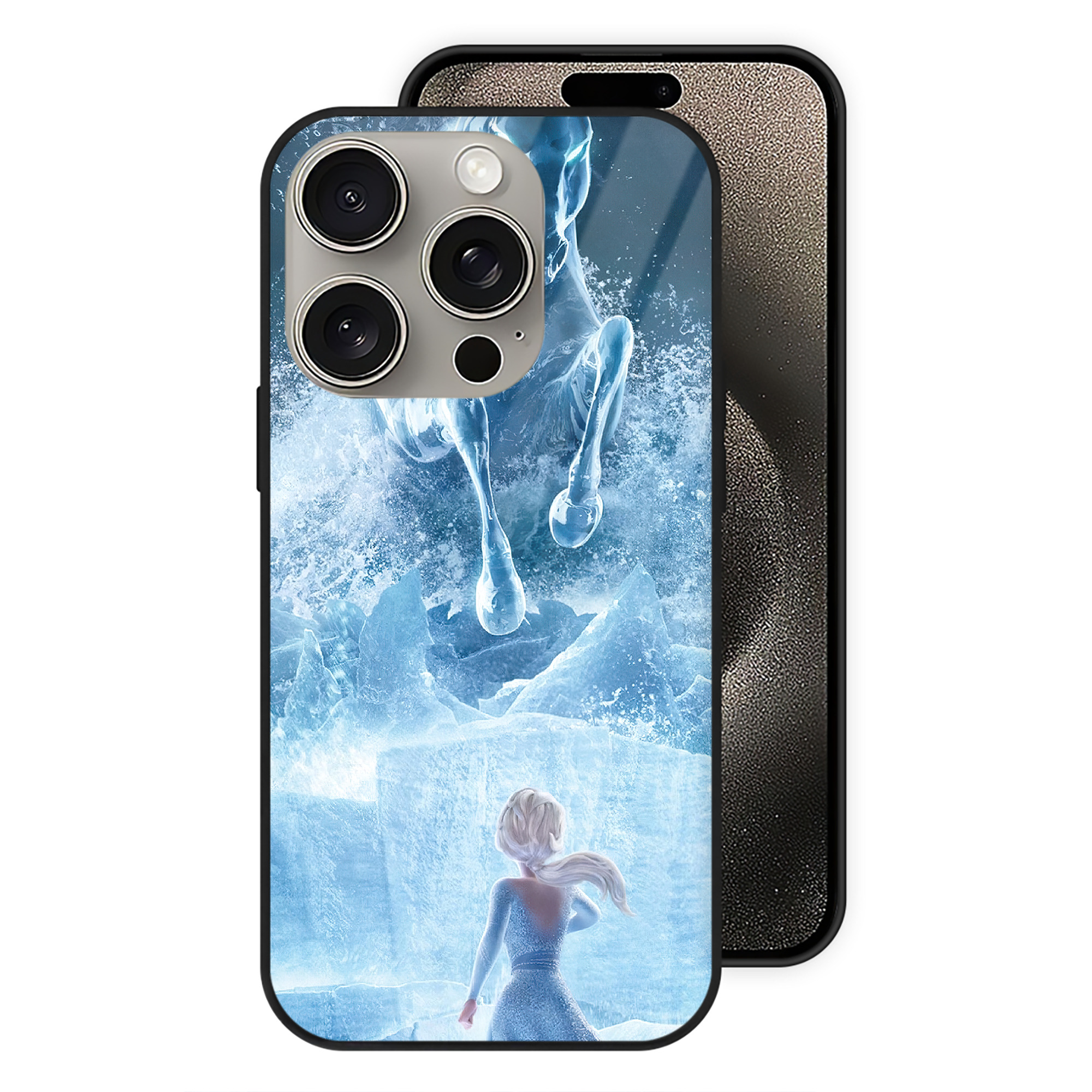 （画像用） アナと雪の女王 アンナ エルサ Frozen Anna Elsa 【iPhone15Pro対応】スマホケース 耐衝撃＆黄変防止 背面ガラス
