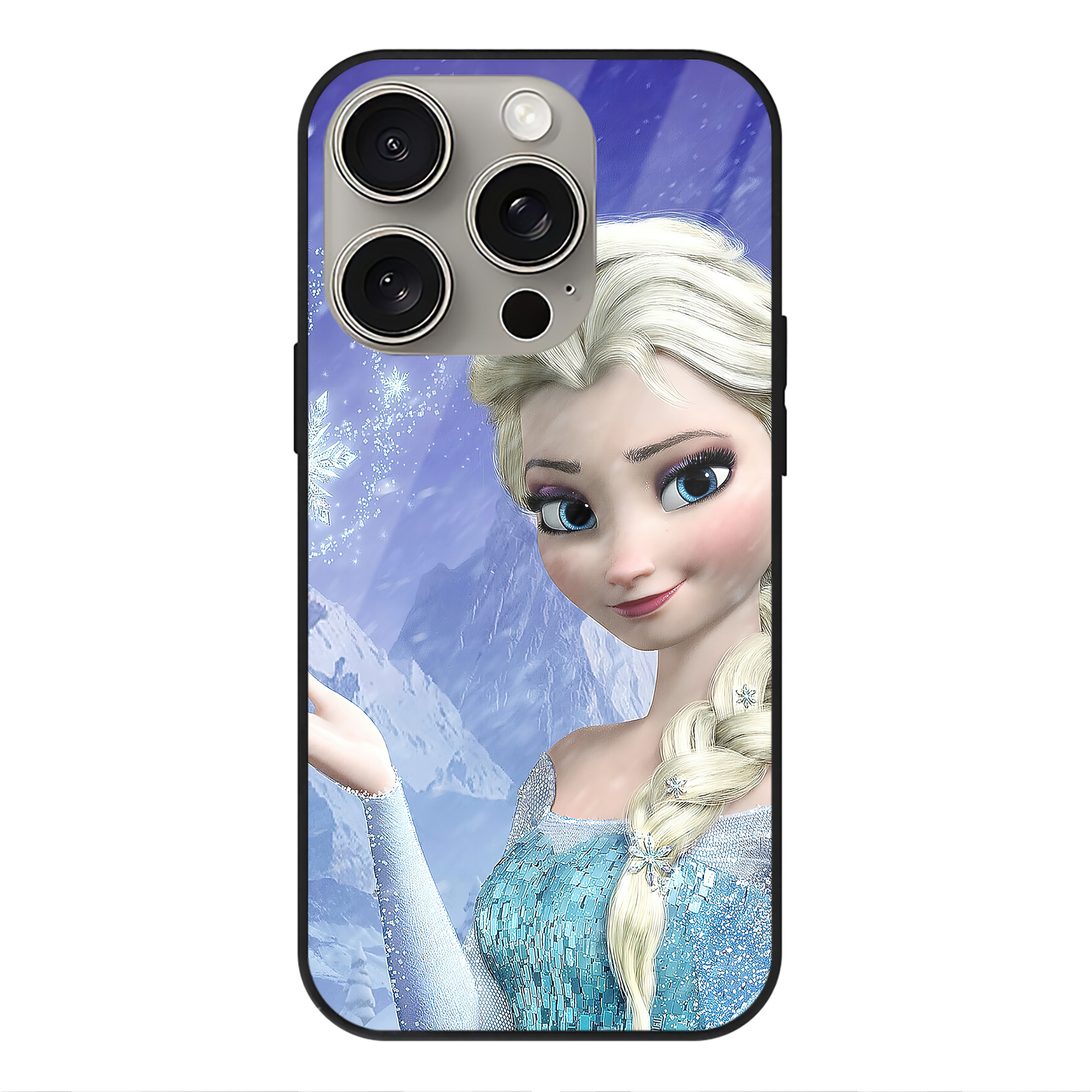 （画像用） アナと雪の女王 アンナ エルサ Frozen Anna Elsa 【iPhone15Pro対応】スマホケース 耐衝撃＆黄変防止 背面ガラス