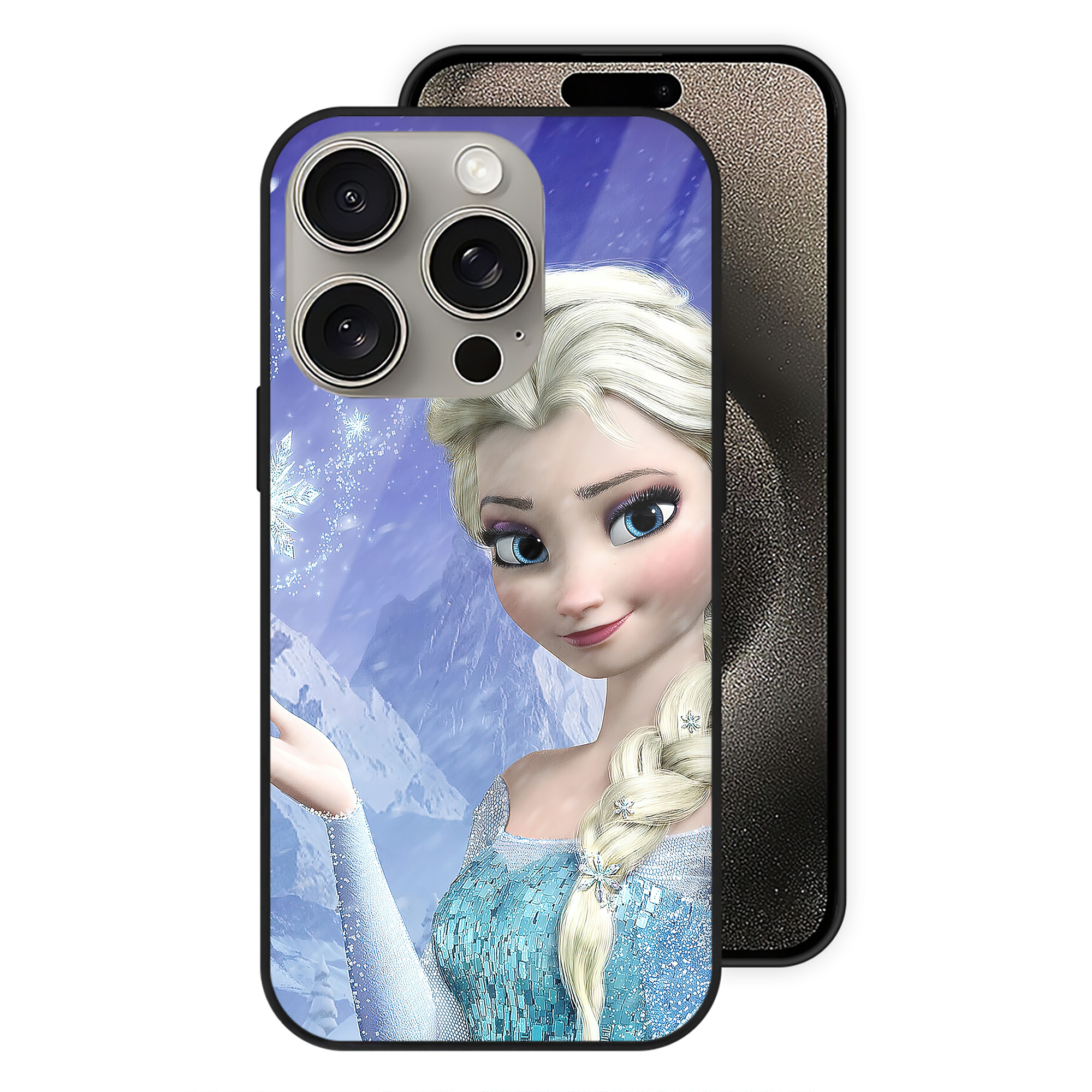 （画像用） アナと雪の女王 アンナ エルサ Frozen Anna Elsa 【iPhone15Pro対応】スマホケース 耐衝撃＆黄変防止 背面ガラス