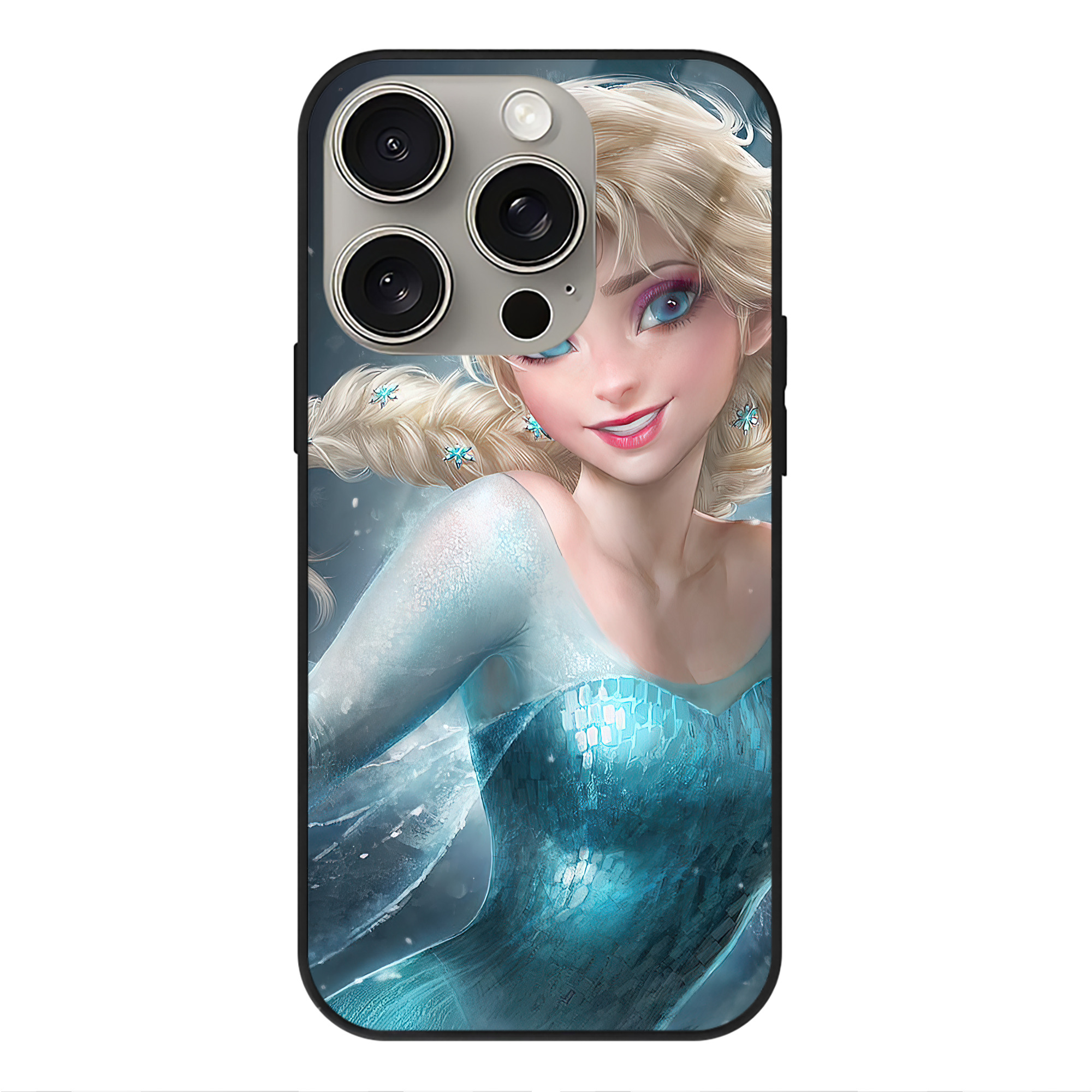 （画像用） アナと雪の女王 アンナ エルサ Frozen Anna Elsa 【iPhone15Pro対応】スマホケース 耐衝撃＆黄変防止 背面ガラス