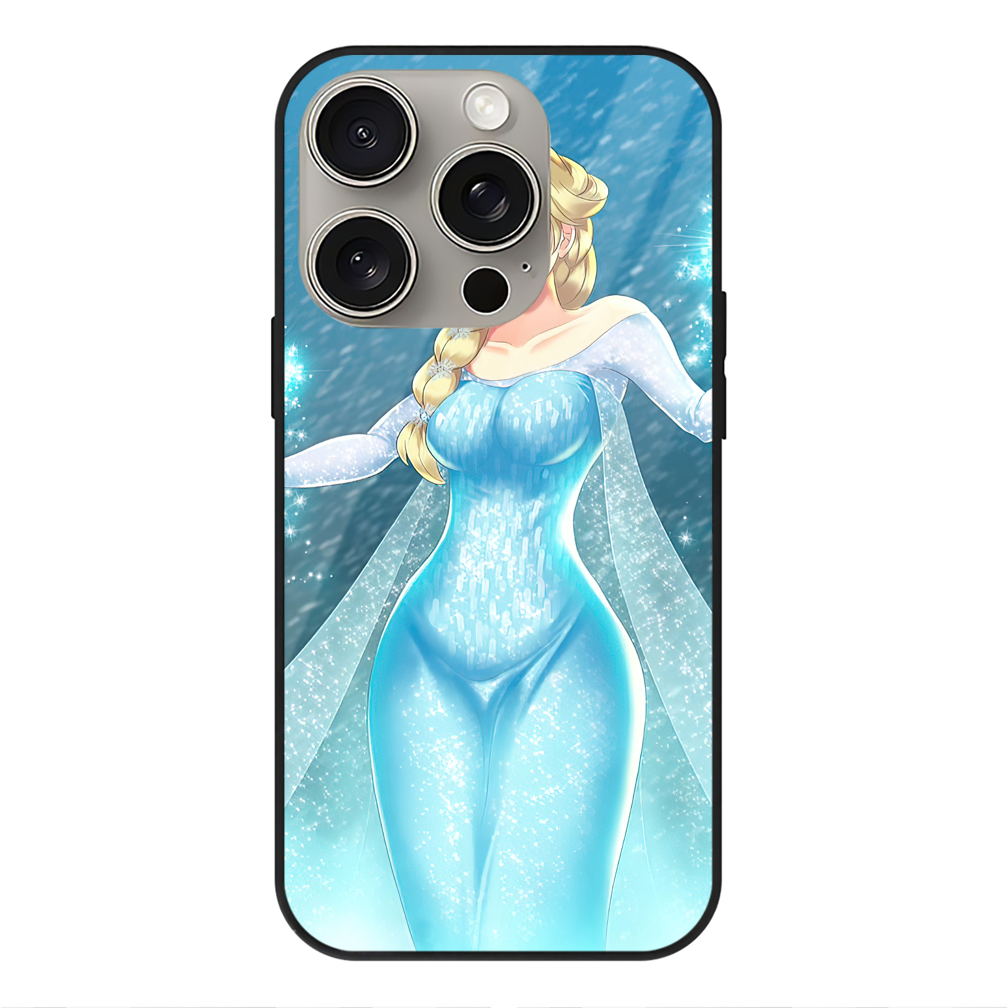 （画像用） アナと雪の女王 アンナ エルサ Frozen Anna Elsa 【iPhone15Pro対応】スマホケース 耐衝撃＆黄変防止 背面ガラス