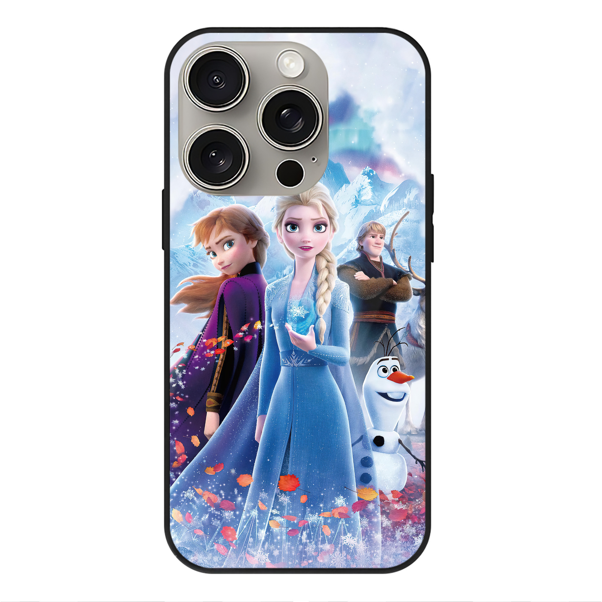 （画像用） アナと雪の女王 アンナ エルサ Frozen Anna Elsa 【iPhone15Pro対応】スマホケース 耐衝撃＆黄変防止 背面ガラス