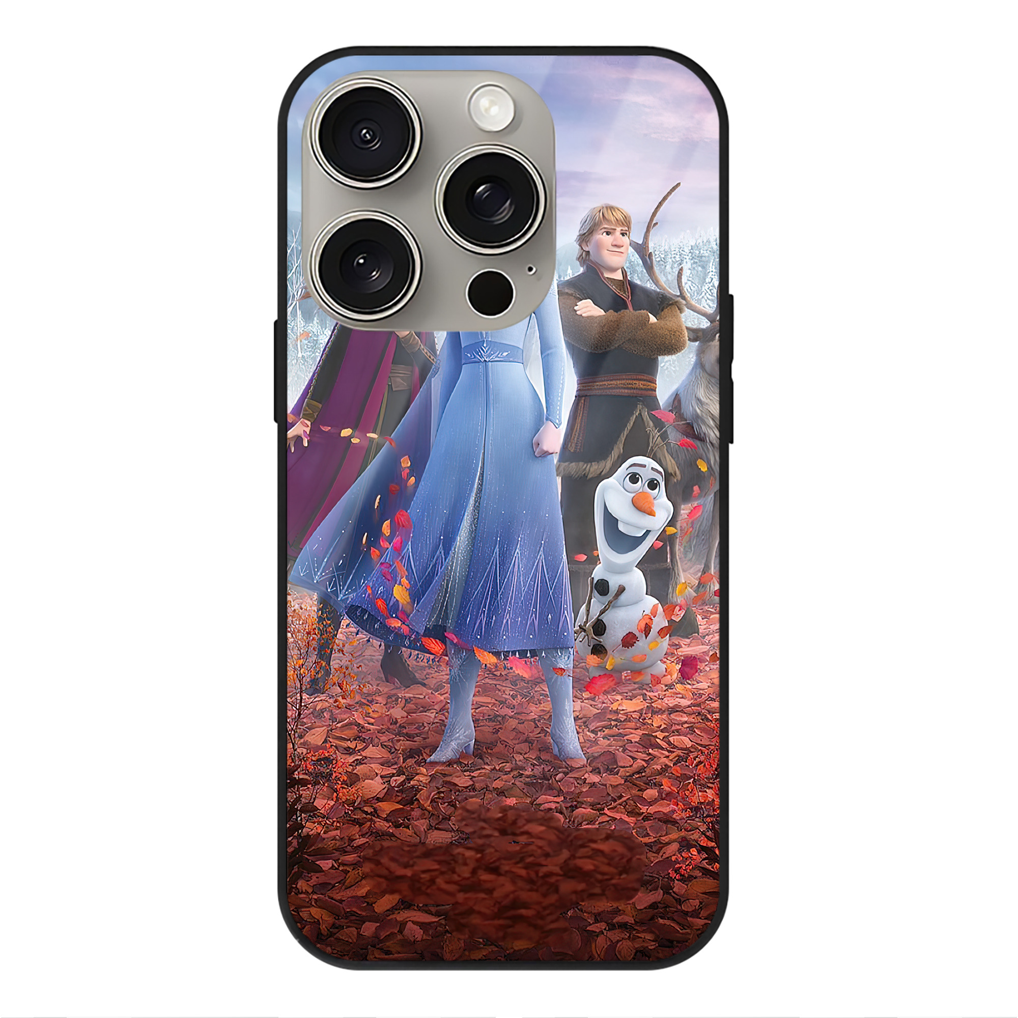 （画像用） アナと雪の女王 アンナ エルサ Frozen Anna Elsa 【iPhone15Pro対応】スマホケース 耐衝撃＆黄変防止 背面ガラス