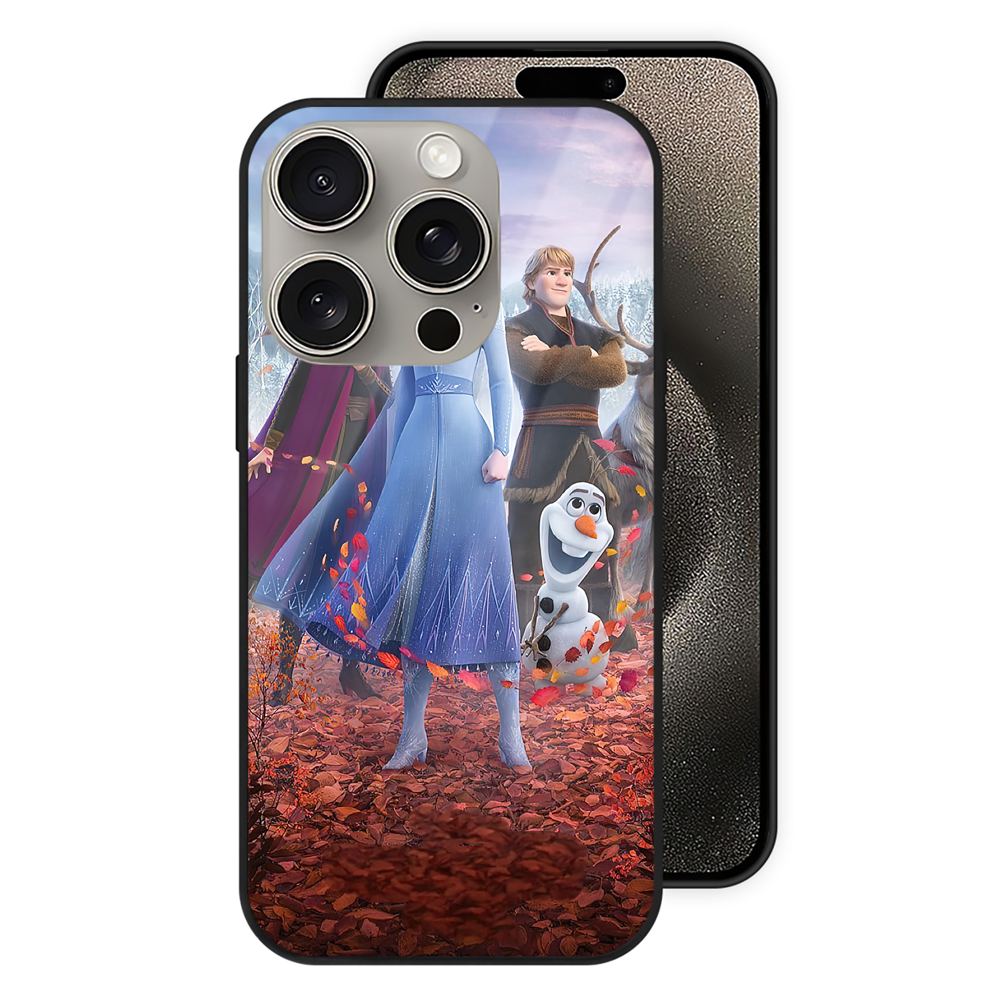 （画像用） アナと雪の女王 アンナ エルサ Frozen Anna Elsa 【iPhone15Pro対応】スマホケース 耐衝撃＆黄変防止 背面ガラス