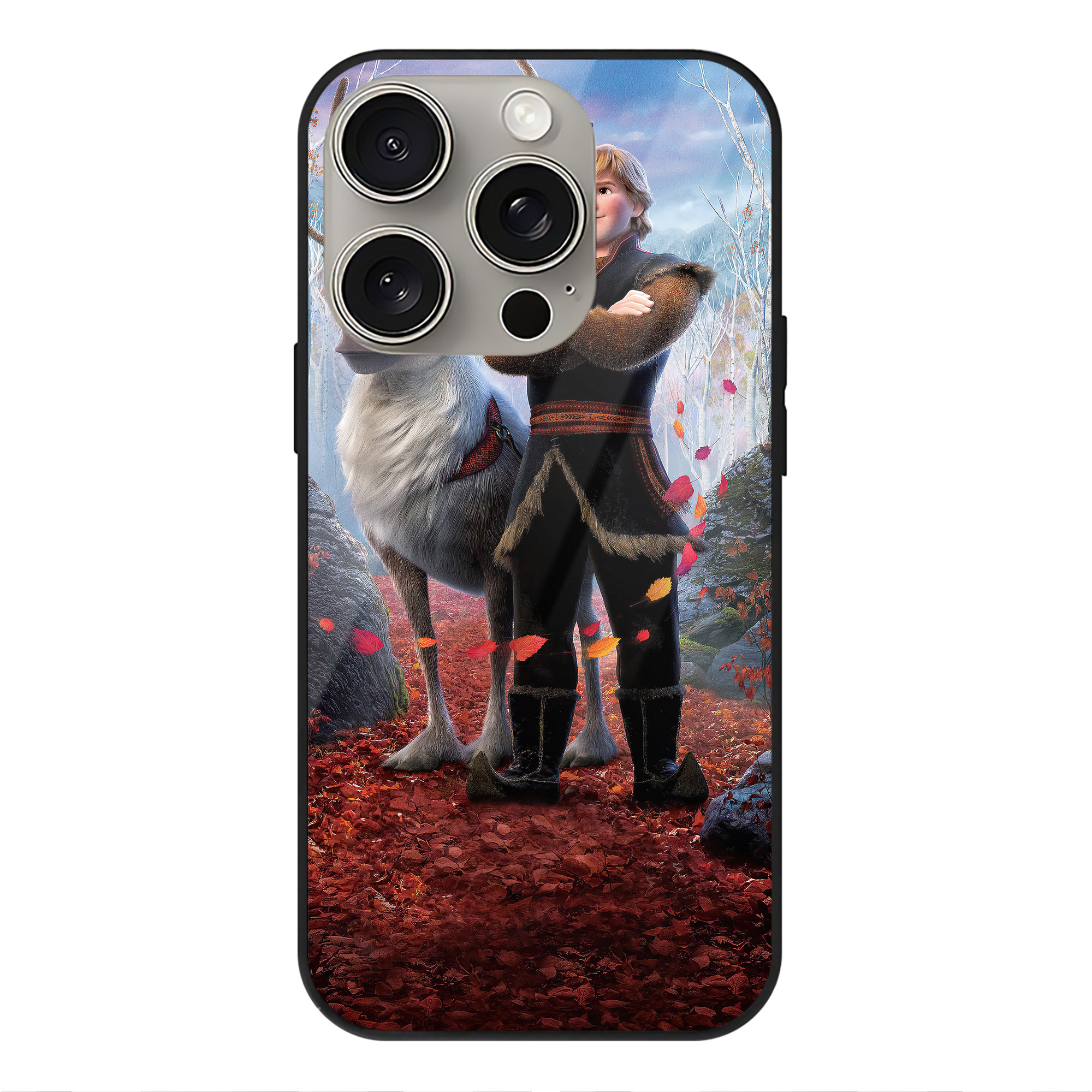 （画像用） アナと雪の女王 アンナ エルサ Frozen Anna Elsa 【iPhone15Pro対応】スマホケース 耐衝撃＆黄変防止 背面ガラス