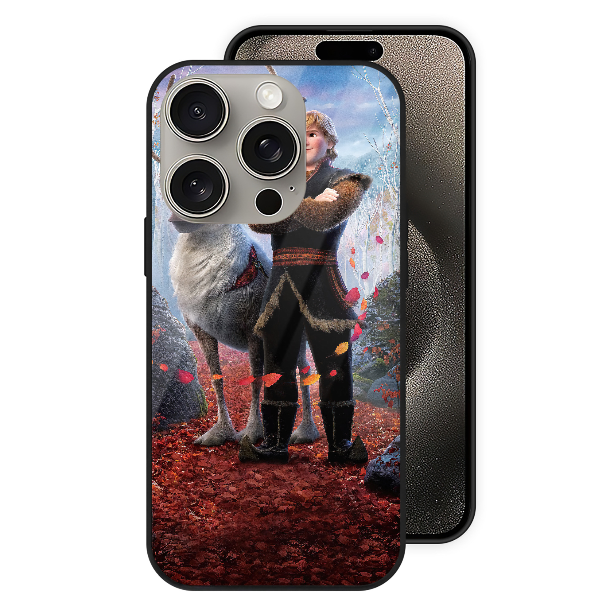アナと雪の女王 アンナ エルサ Frozen Anna Elsa 【iPhone15Pro対応】スマホケース 耐衝撃＆黄変防止 背面ガラス