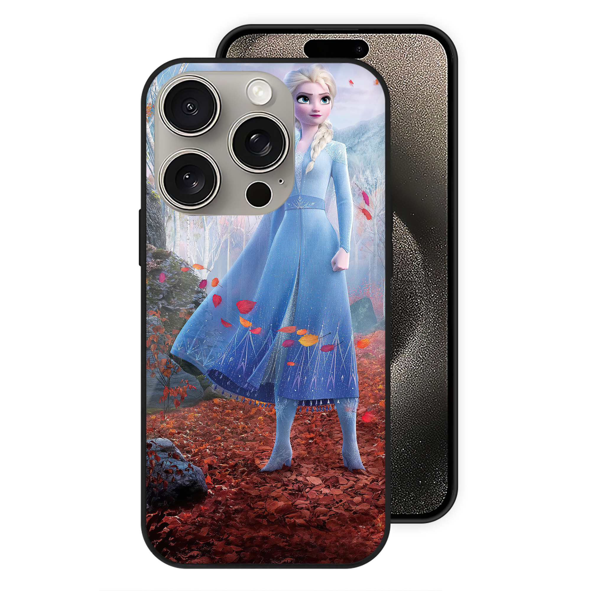 （画像用） アナと雪の女王 アンナ エルサ Frozen Anna Elsa 【iPhone15Pro対応】スマホケース 耐衝撃＆黄変防止 背面ガラス