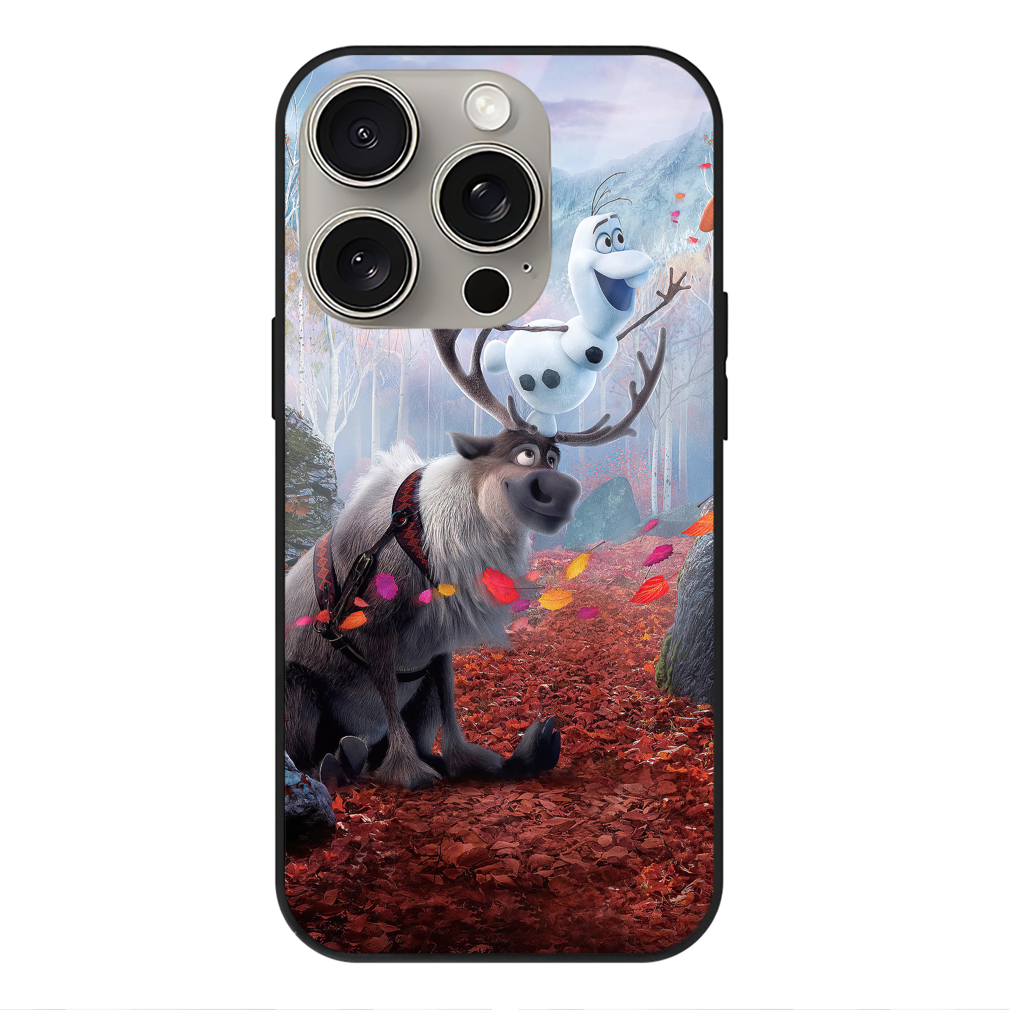 （画像用） アナと雪の女王 アンナ エルサ Frozen Anna Elsa 【iPhone15Pro対応】スマホケース 耐衝撃＆黄変防止 背面ガラス