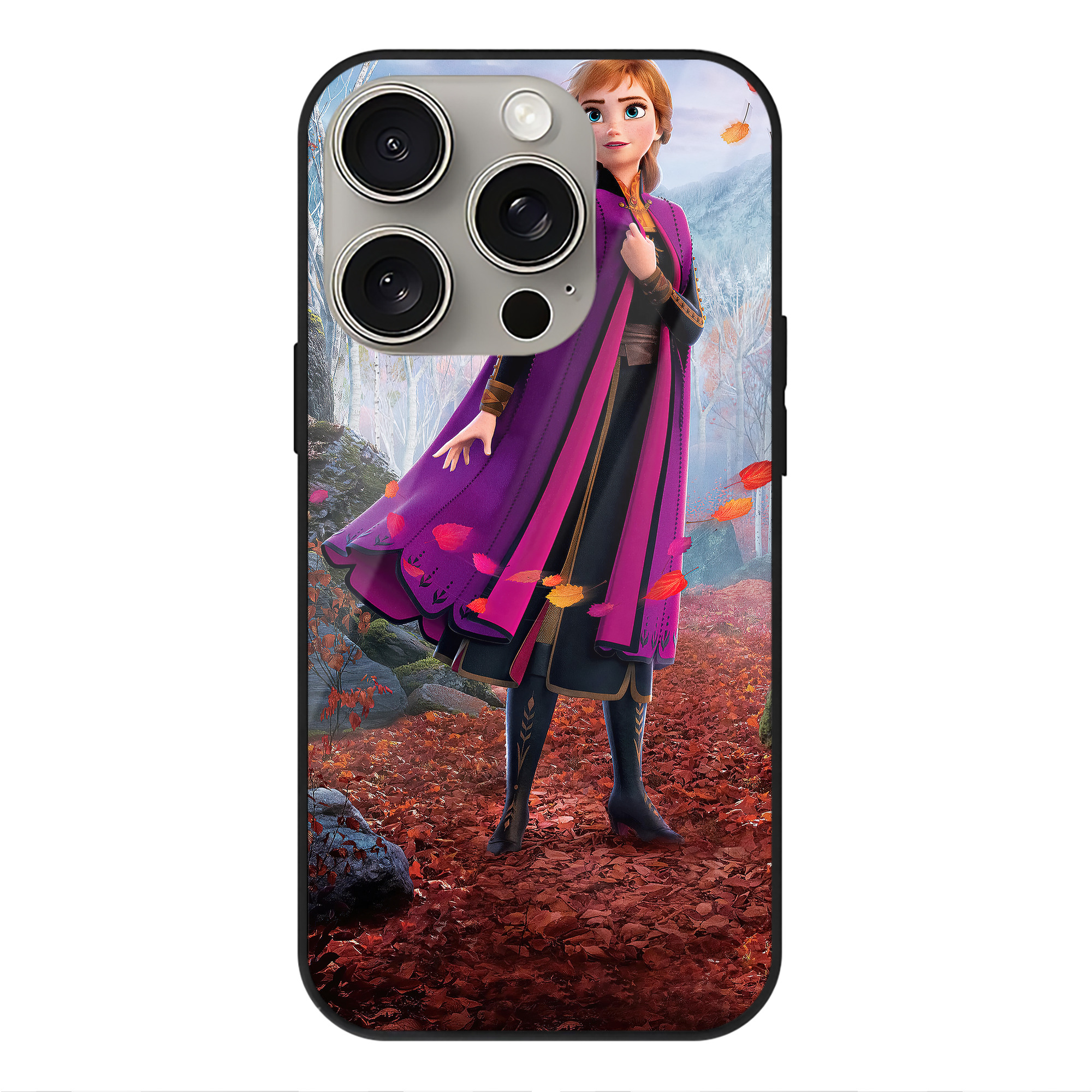 （画像用） アナと雪の女王 アンナ エルサ Frozen Anna Elsa 【iPhone15Pro対応】スマホケース 耐衝撃＆黄変防止 背面ガラス