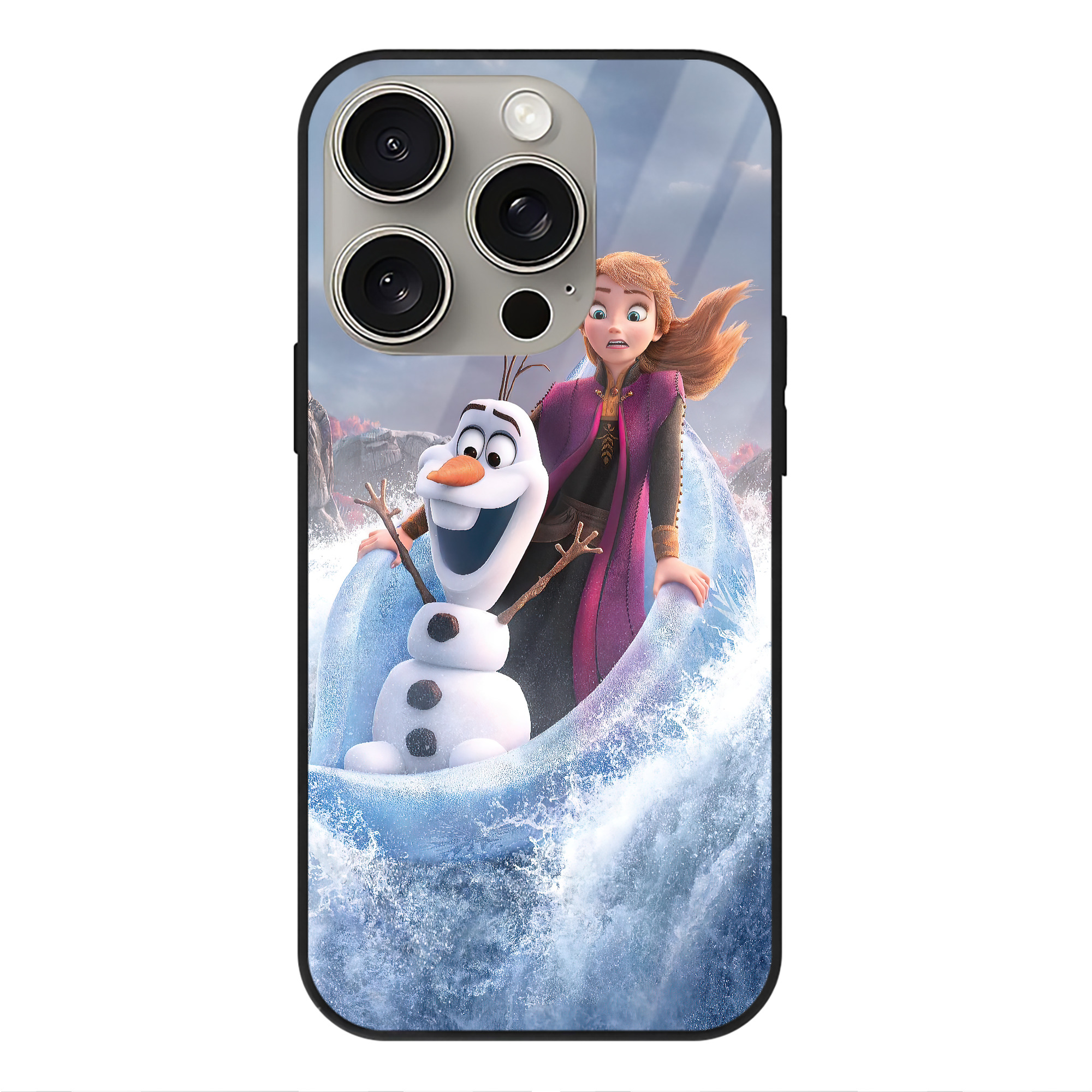 （画像用） アナと雪の女王 アンナ エルサ Frozen Anna Elsa 【iPhone15Pro対応】スマホケース 耐衝撃＆黄変防止 背面ガラス