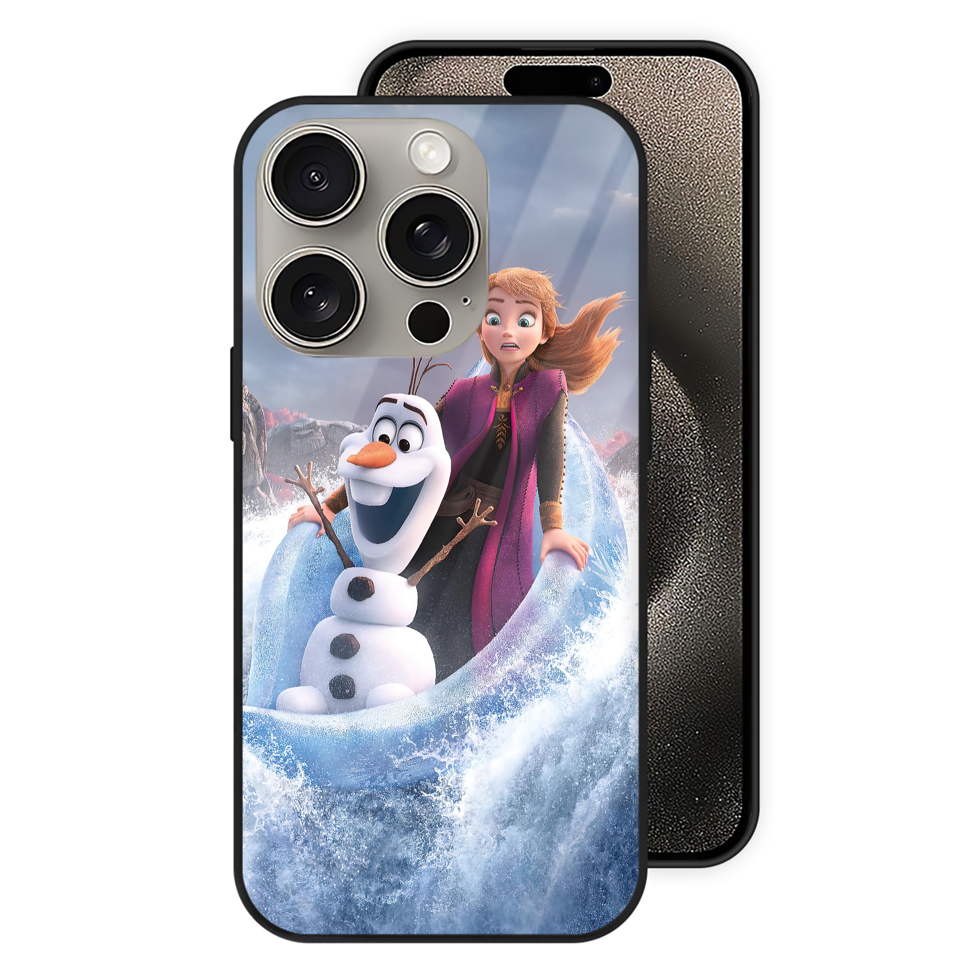 （画像用） アナと雪の女王 アンナ エルサ Frozen Anna Elsa 【iPhone15Pro対応】スマホケース 耐衝撃＆黄変防止 背面ガラス
