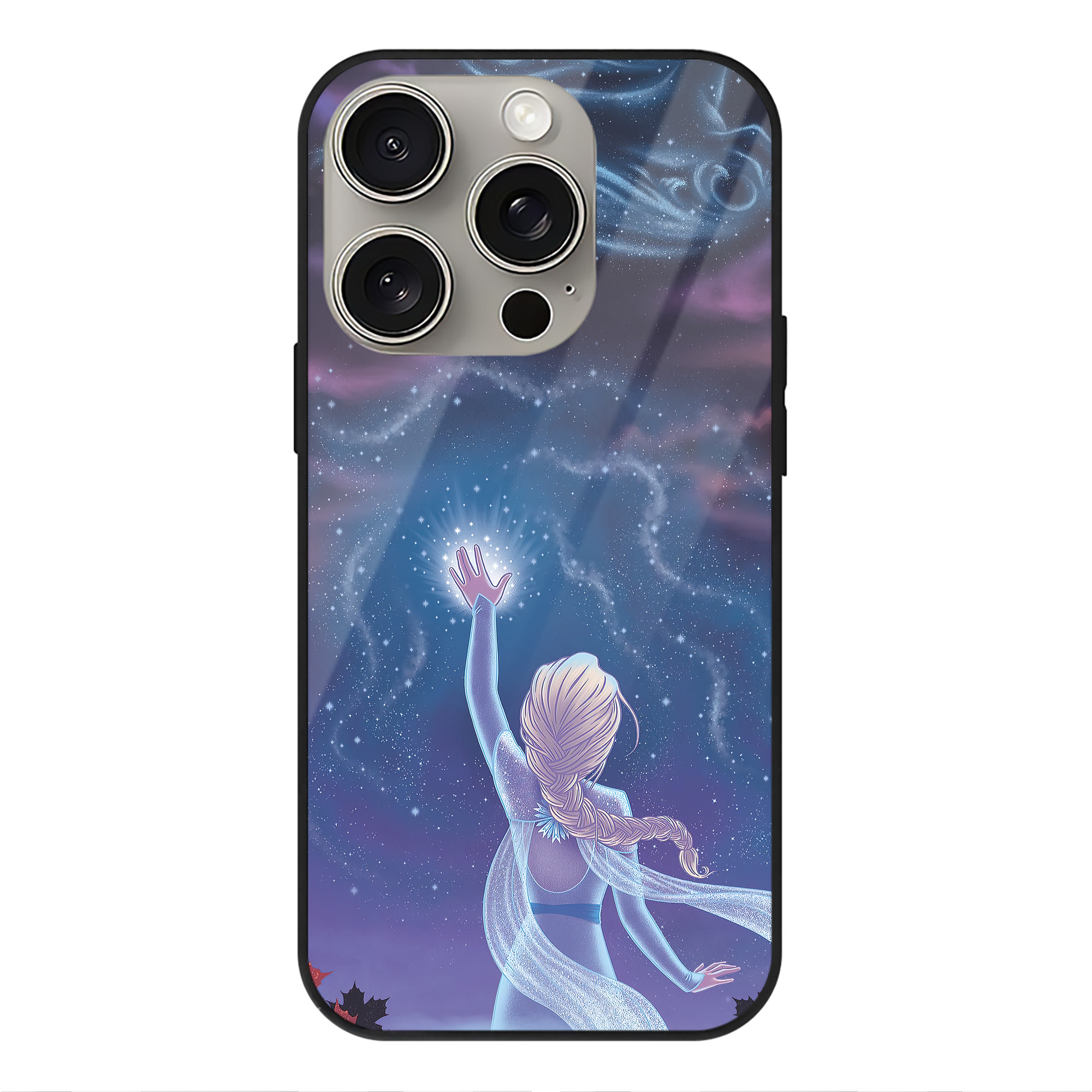 （画像用） アナと雪の女王 アンナ エルサ Frozen Anna Elsa 【iPhone15Pro対応】スマホケース 耐衝撃＆黄変防止 背面ガラス