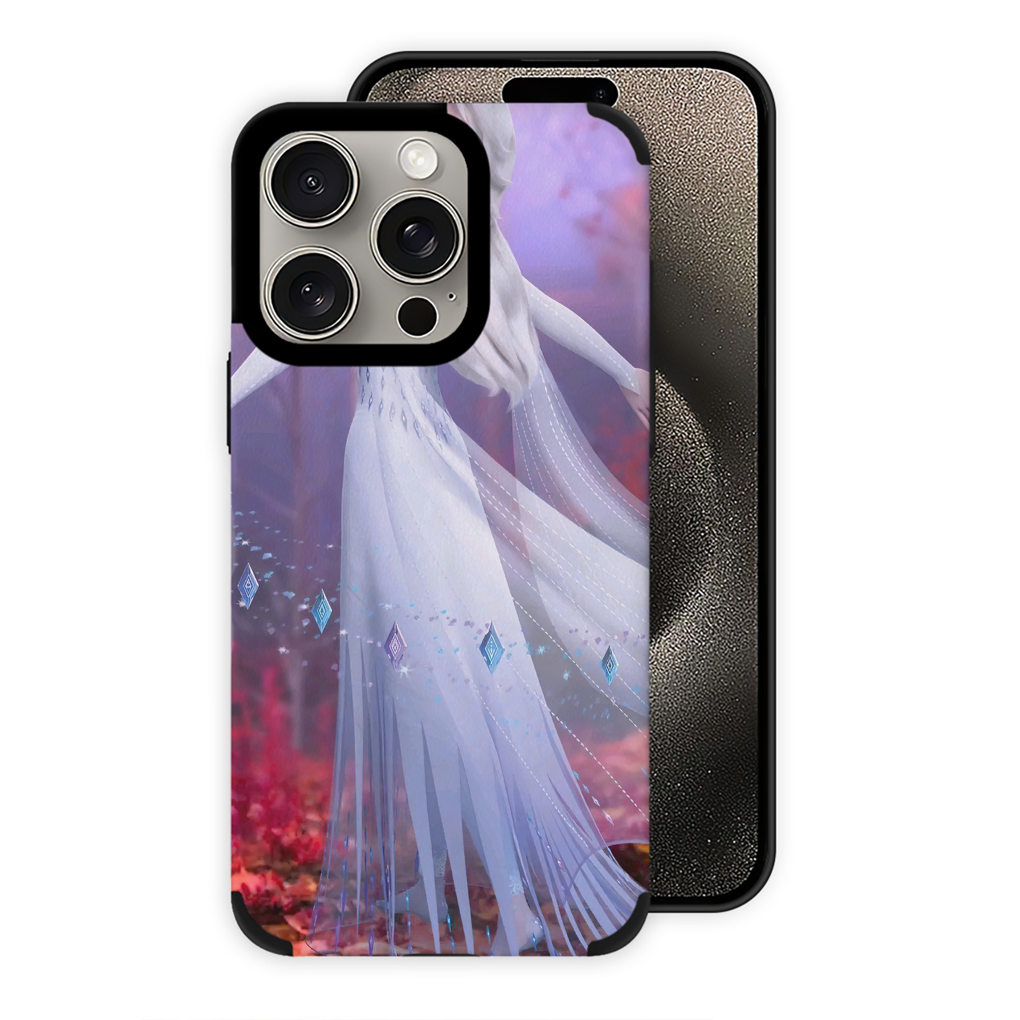 （画像用） アナと雪の女王 アンナ エルサ Frozen Anna Elsa 【iPhone15ProMax対応】 PUレザー スマホケース 耐衝撃＆黄変防止
