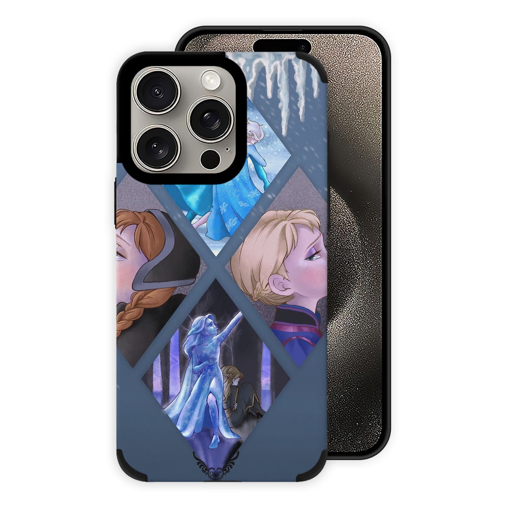 （画像用） アナと雪の女王 アンナ エルサ Frozen Anna Elsa 【iPhone15ProMax対応】 PUレザー スマホケース 耐衝撃＆黄変防止