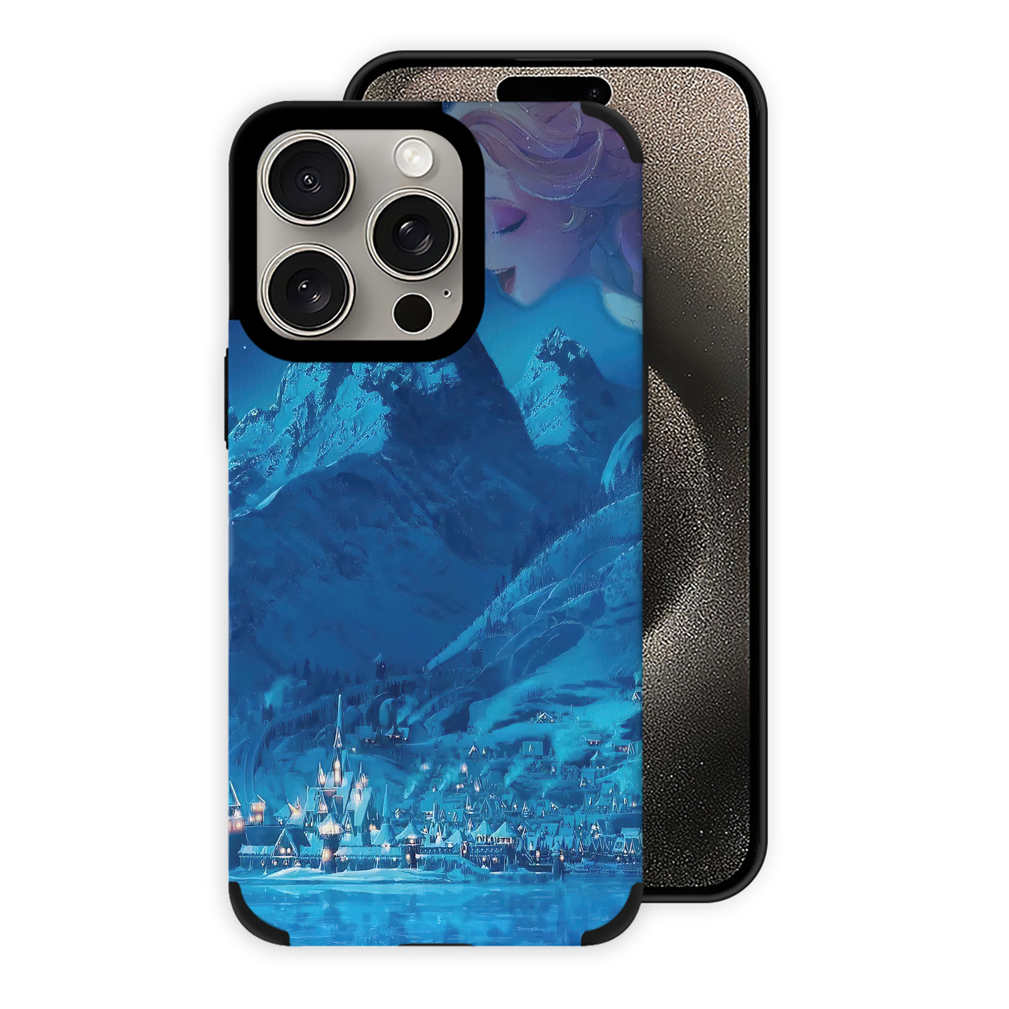（画像用） アナと雪の女王 アンナ エルサ Frozen Anna Elsa 【iPhone15ProMax対応】 PUレザー スマホケース 耐衝撃＆黄変防止