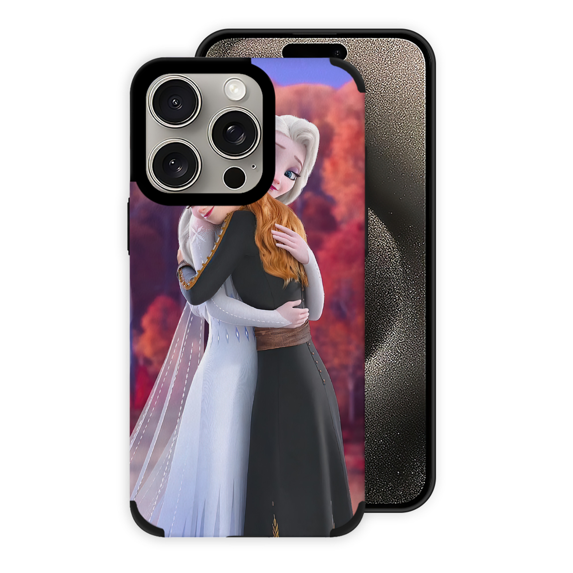 （画像用） アナと雪の女王 アンナ エルサ Frozen Anna Elsa 【iPhone15ProMax対応】 PUレザー スマホケース 耐衝撃＆黄変防止
