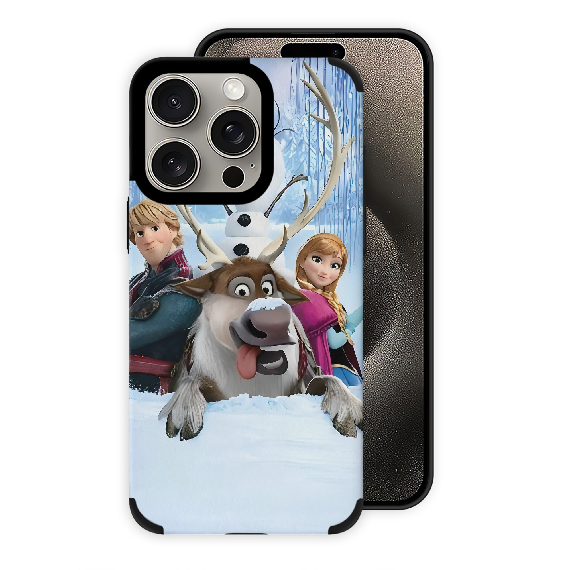 （画像用） アナと雪の女王 アンナ エルサ Frozen Anna Elsa 【iPhone15ProMax対応】 PUレザー スマホケース 耐衝撃＆黄変防止