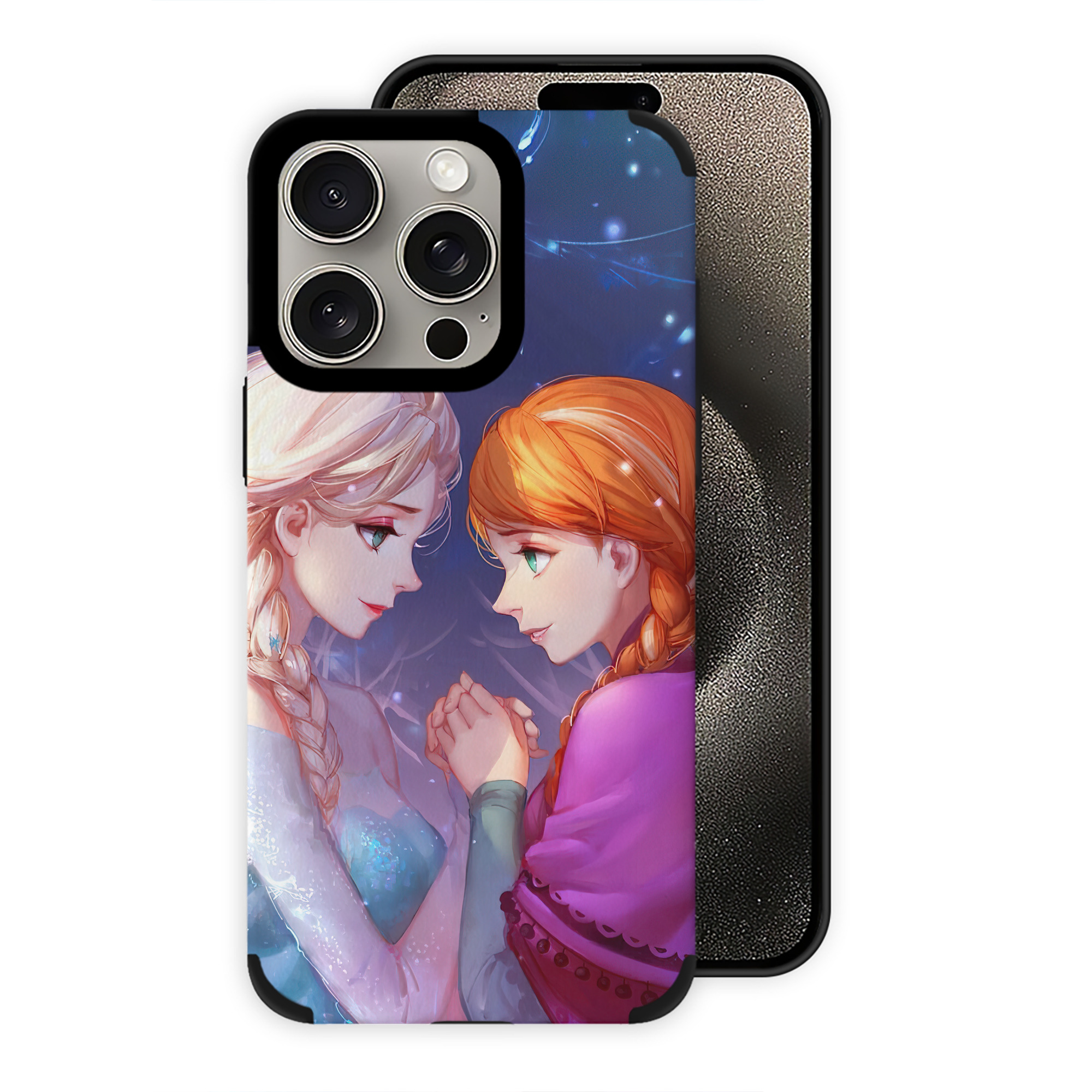 （画像用） アナと雪の女王 アンナ エルサ Frozen Anna Elsa 【iPhone15ProMax対応】 PUレザー スマホケース 耐衝撃＆黄変防止