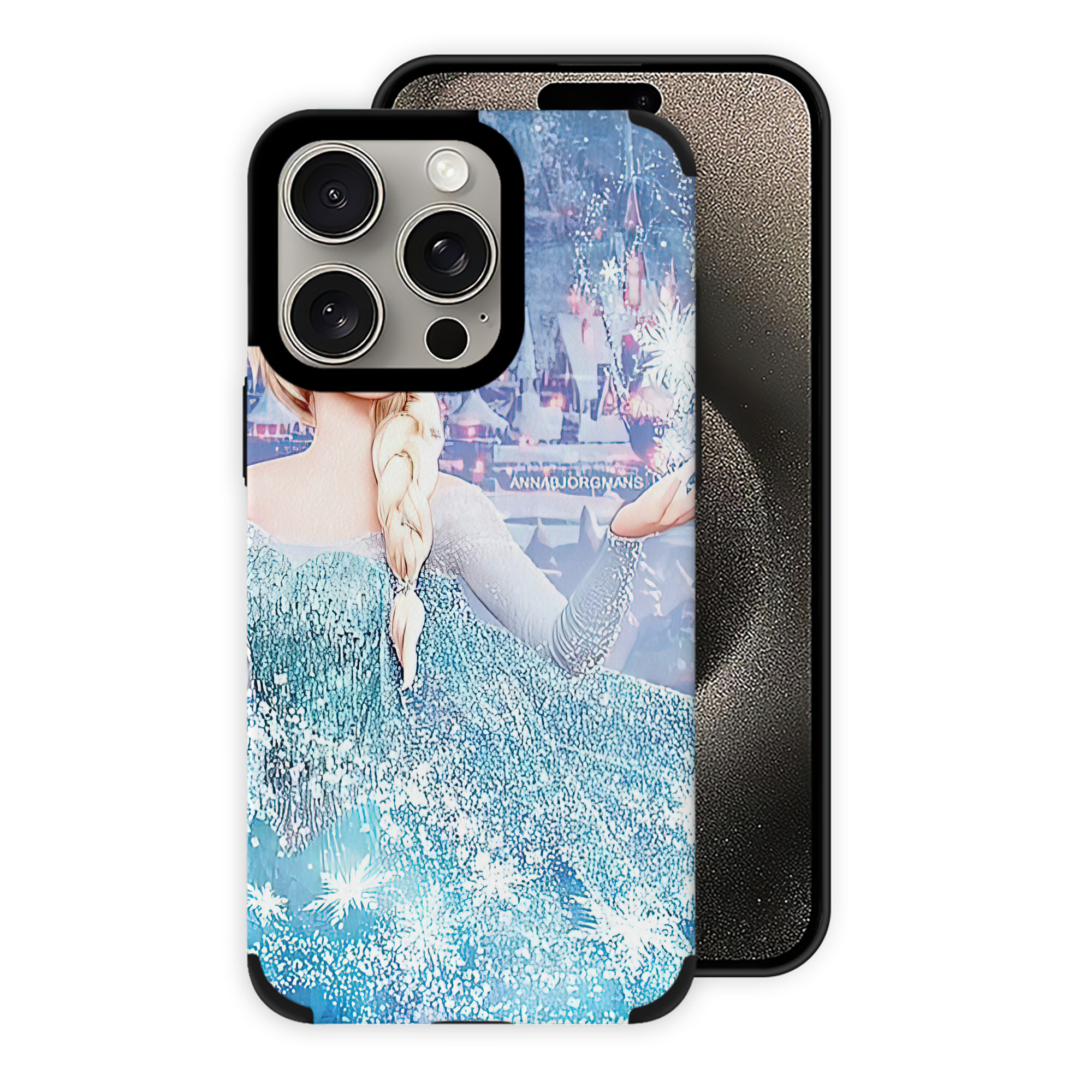 （画像用） アナと雪の女王 アンナ エルサ Frozen Anna Elsa 【iPhone15ProMax対応】 PUレザー スマホケース 耐衝撃＆黄変防止